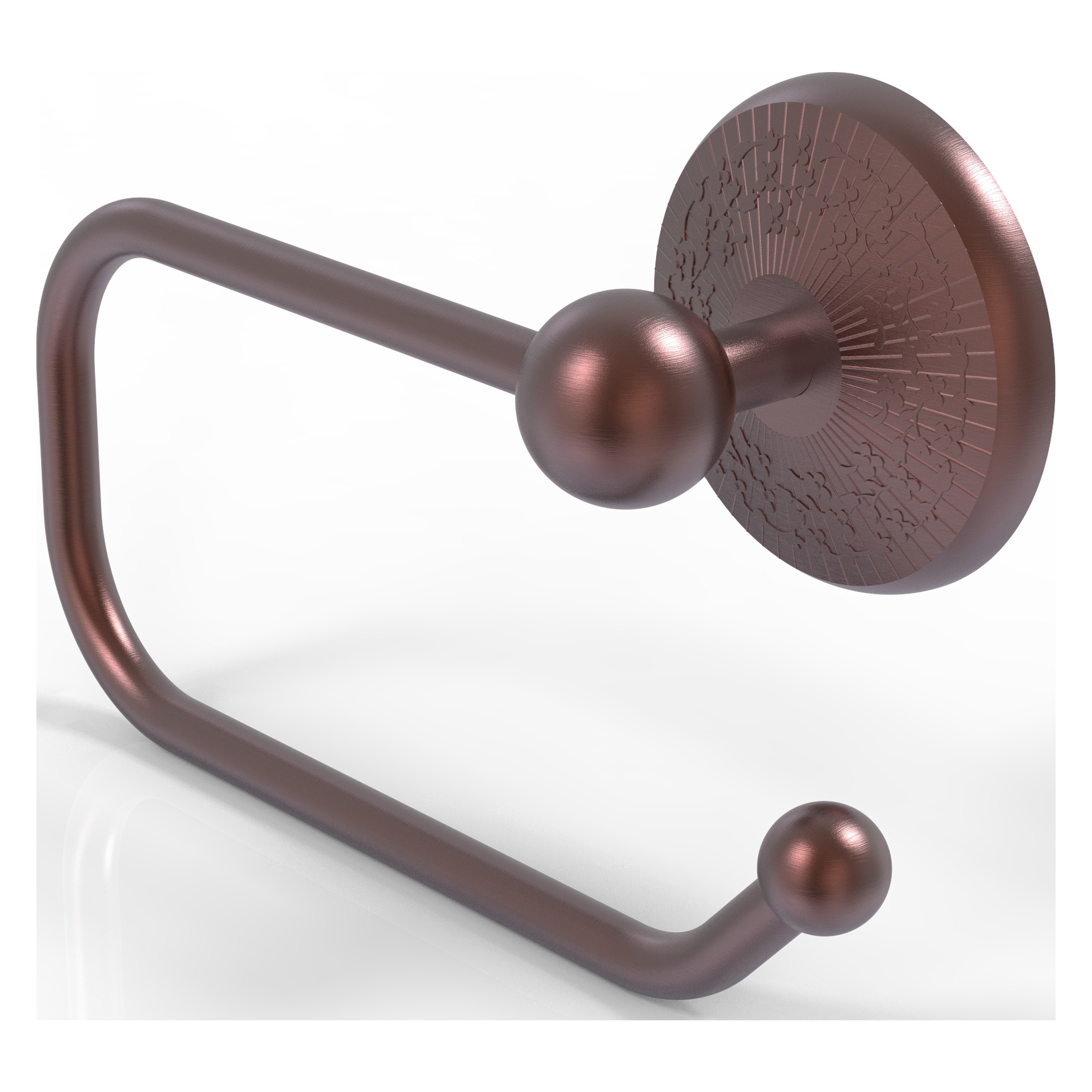 Allied Brass PMC-24E-CA Prestige Monte Carlo Antique Copper Wall mount Single post Toilet Paper Holder 1 -Rolls with Storage
