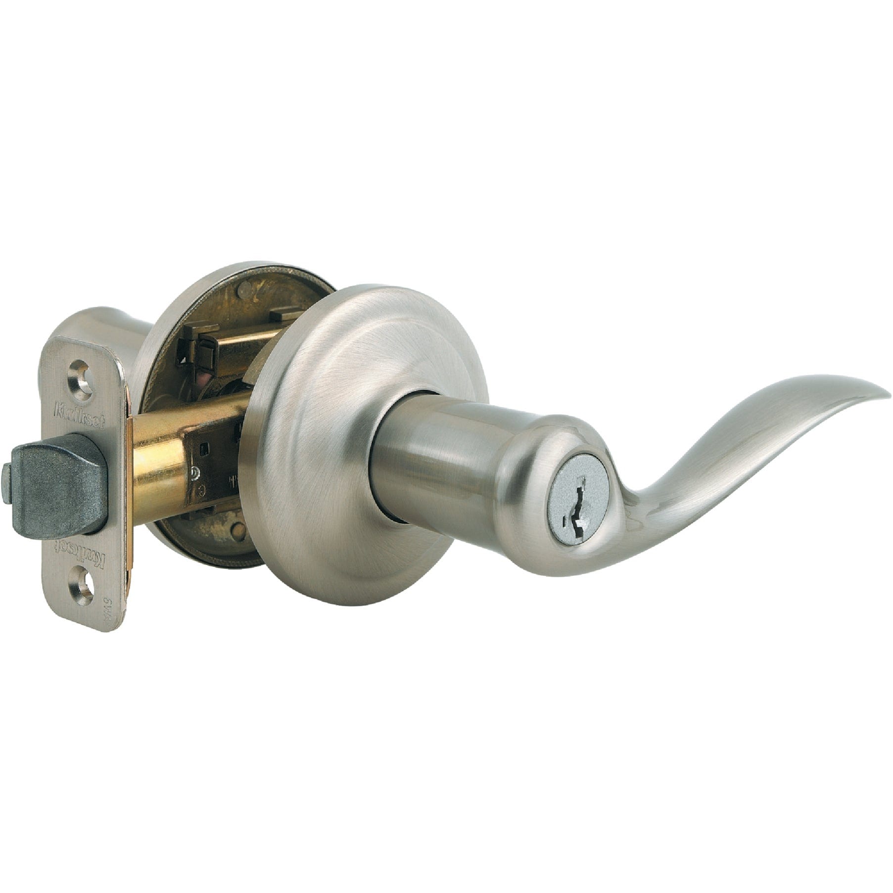 Kwikset Signature Series  97402-732 Satin Nickel SmartKey Tustin Entry Lever