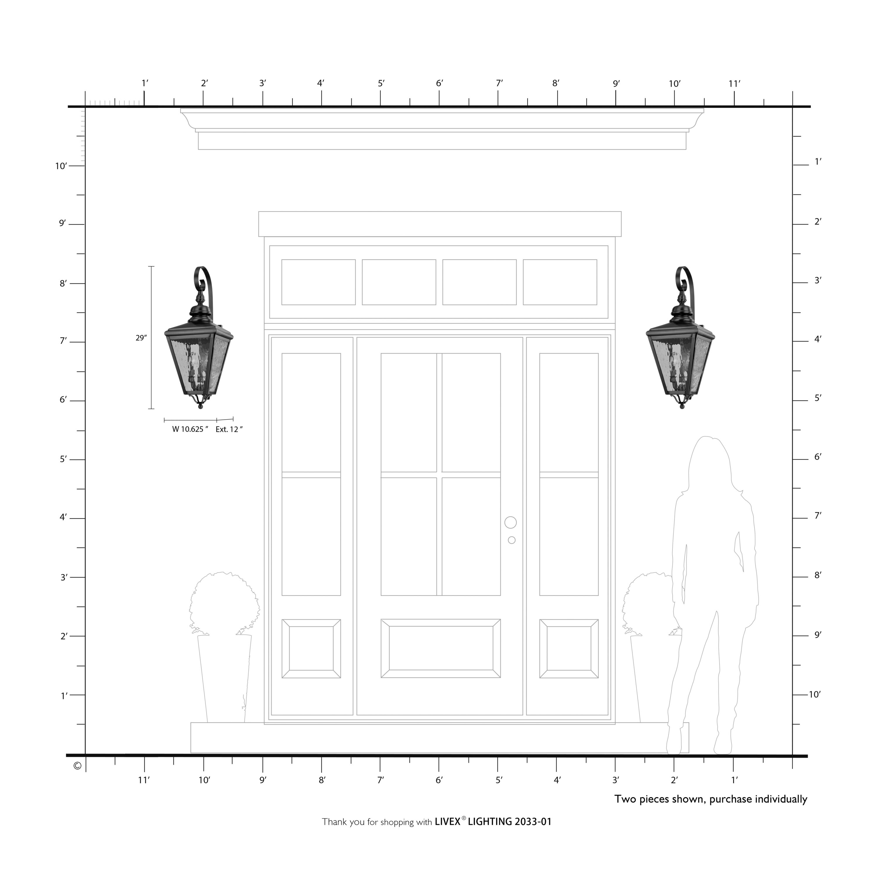Livex Lighting 2033-01 Outdoor-Wall-Lighting - View #8