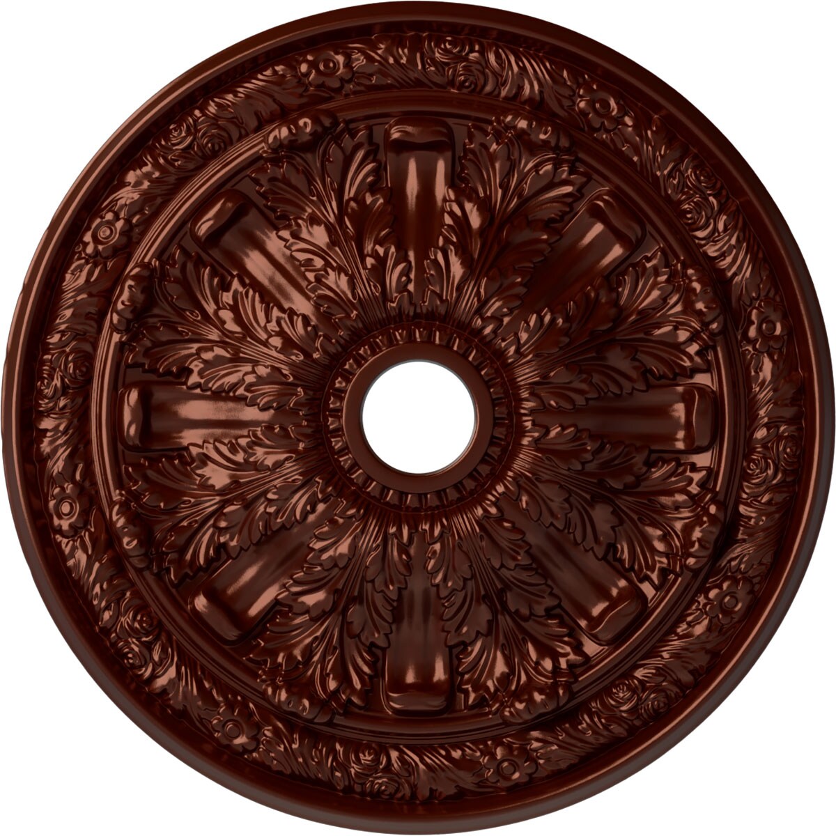 Ekena Millwork CM30FLACS Flagstone 30-in W x 30-in L Painted Antique Copper Polyurethane Whole Ceiling Medallion