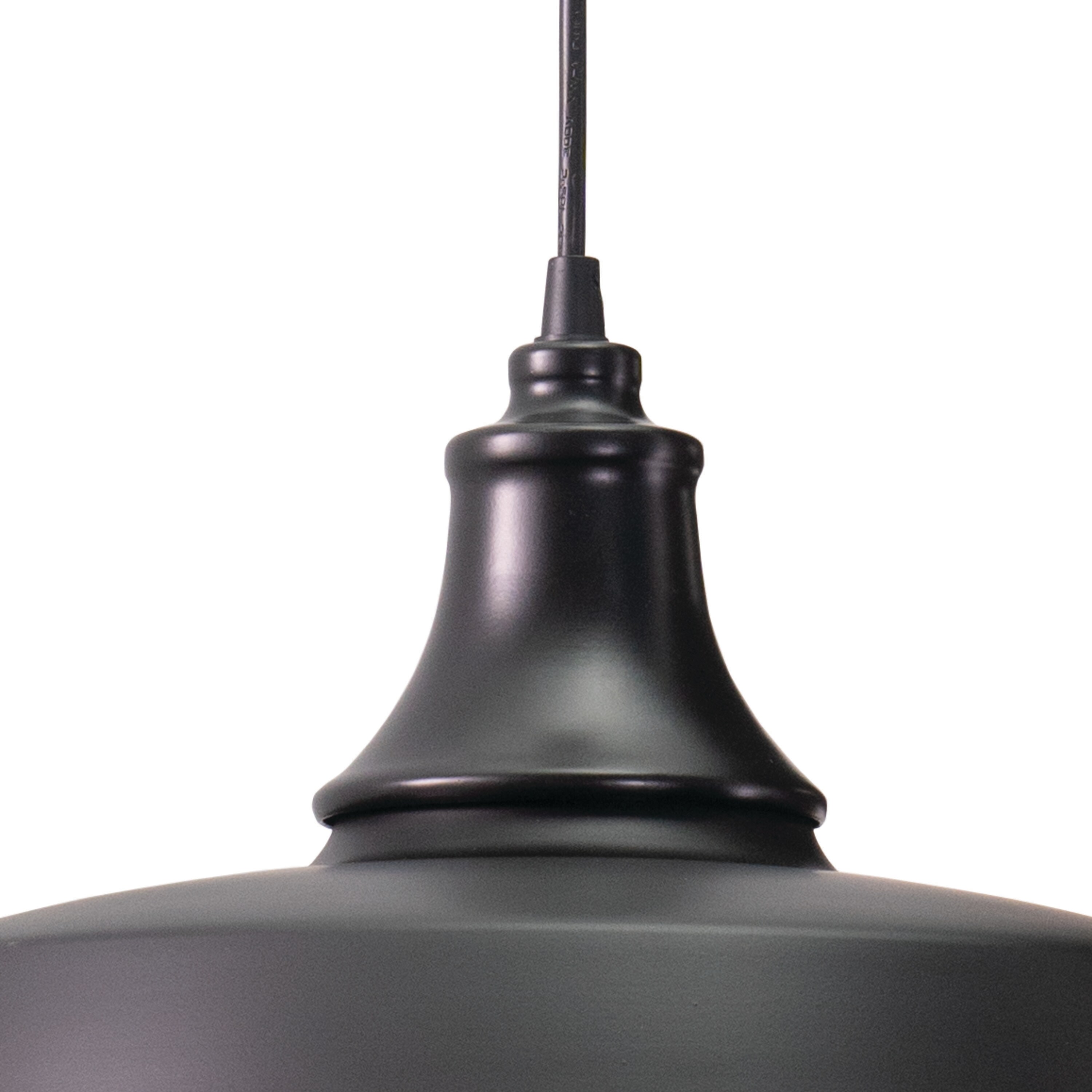 Dorado 15" Dark Bronze and Gold Farmhouse Pendant Light