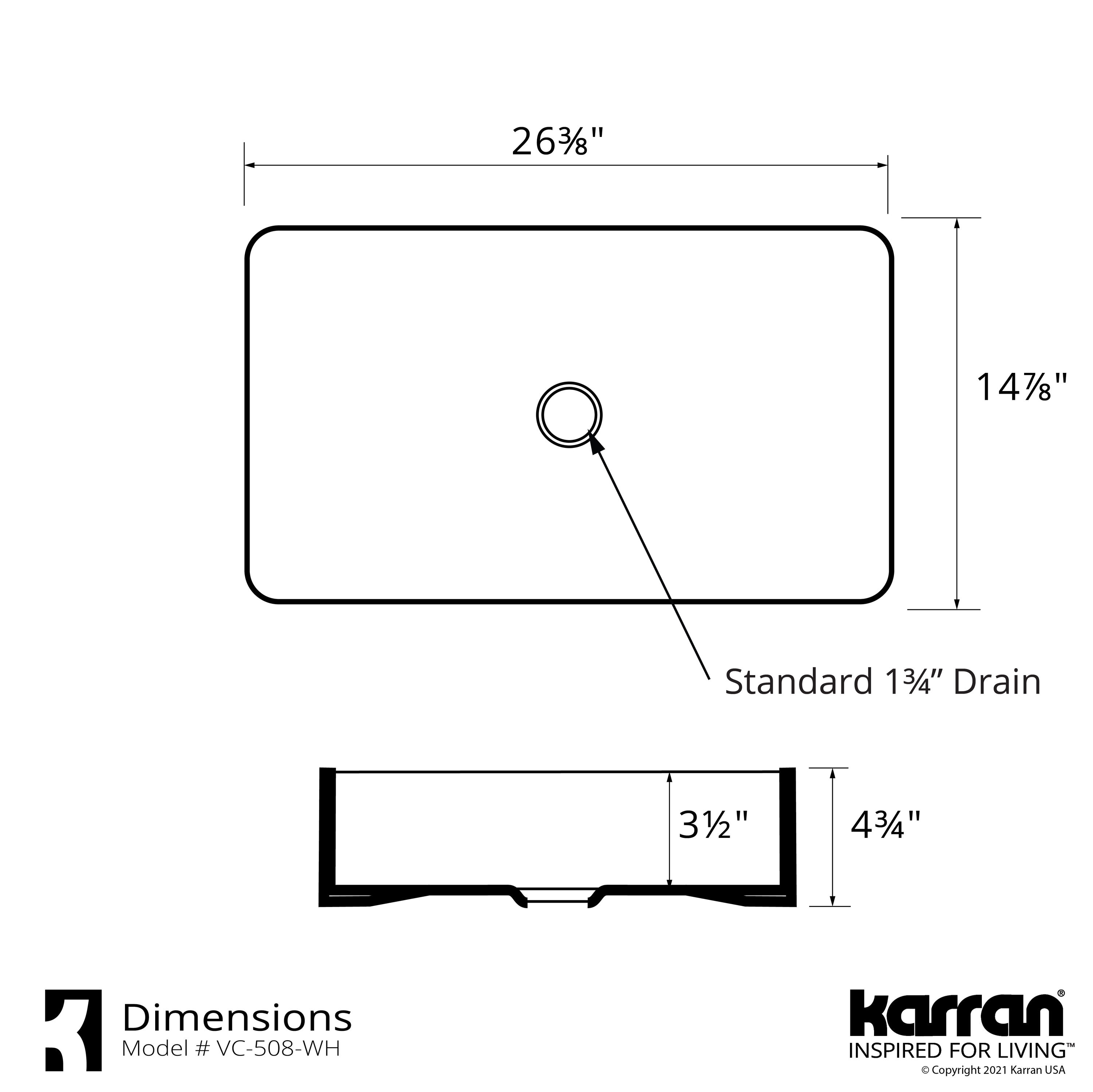 Karran VC-508-WH Bath-Sink - View #3