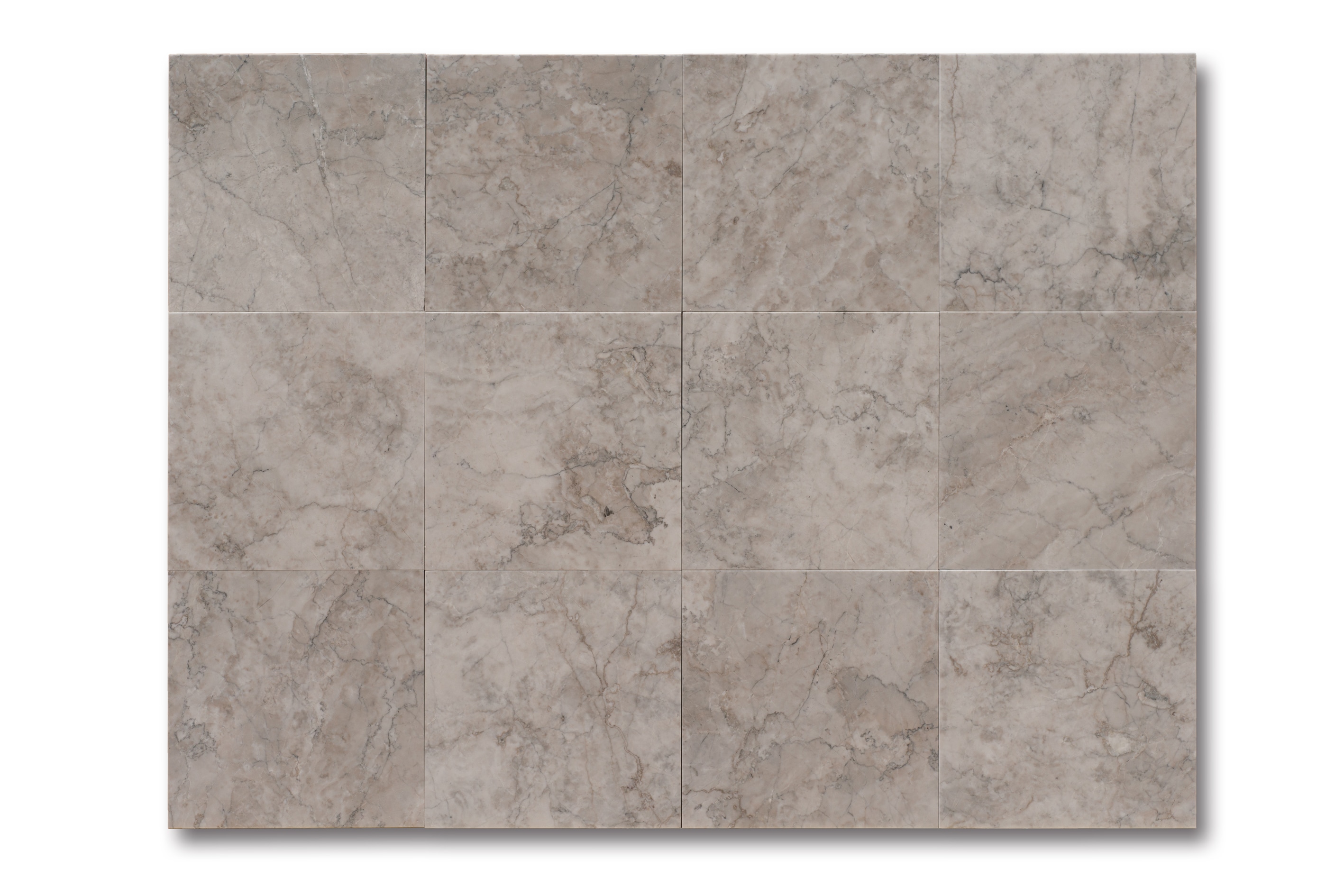 allen + roth Grey 12-in x 12-in Polished Natural Stone Marble Look Tile ...