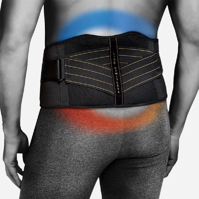 Copper Fit Adjustable Back Brace with Gel Pack Insert, Lumbar