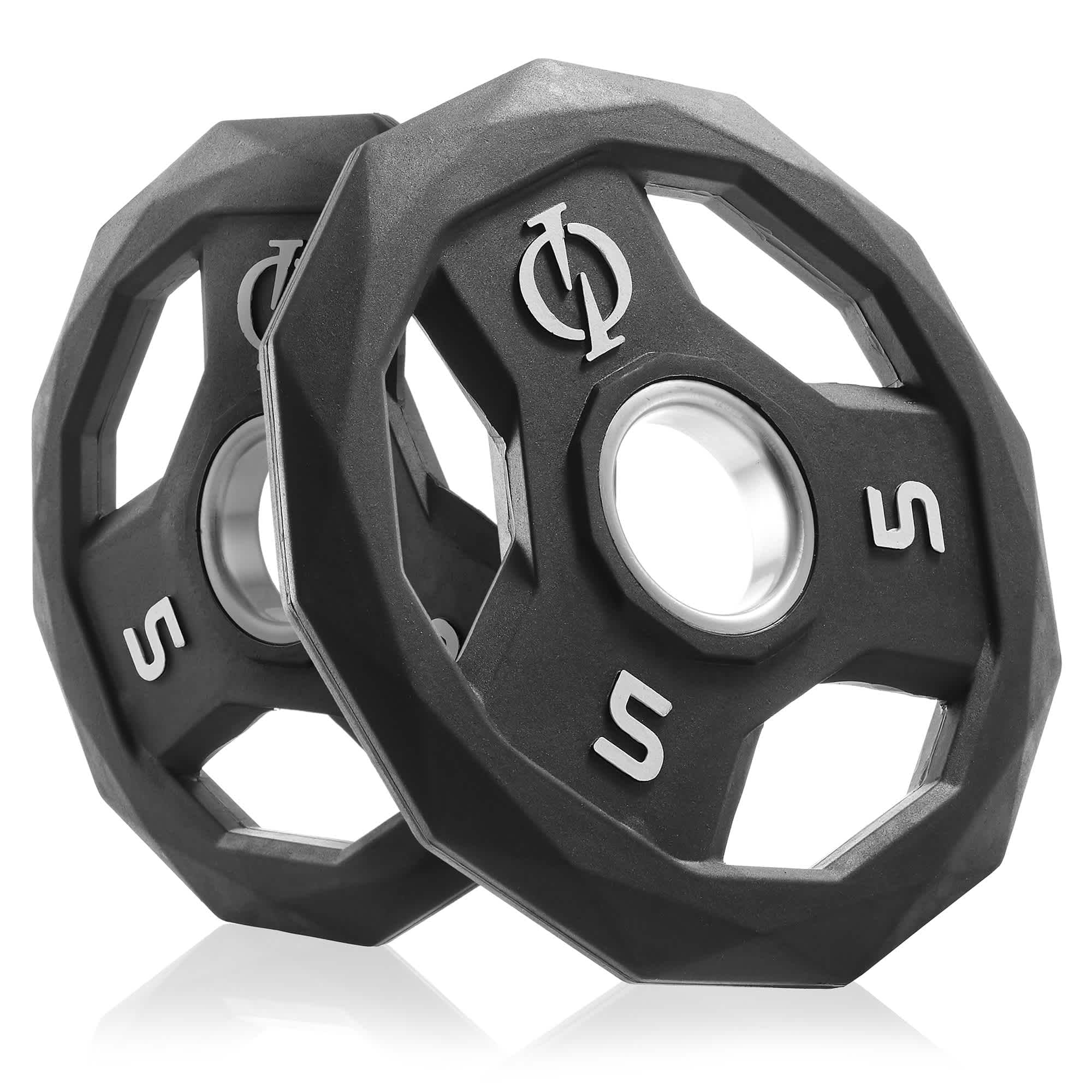 Philosophy Gym Set of 2 Rubber Coated 2-in Olympic Grip Weight Plates (5-lb each)