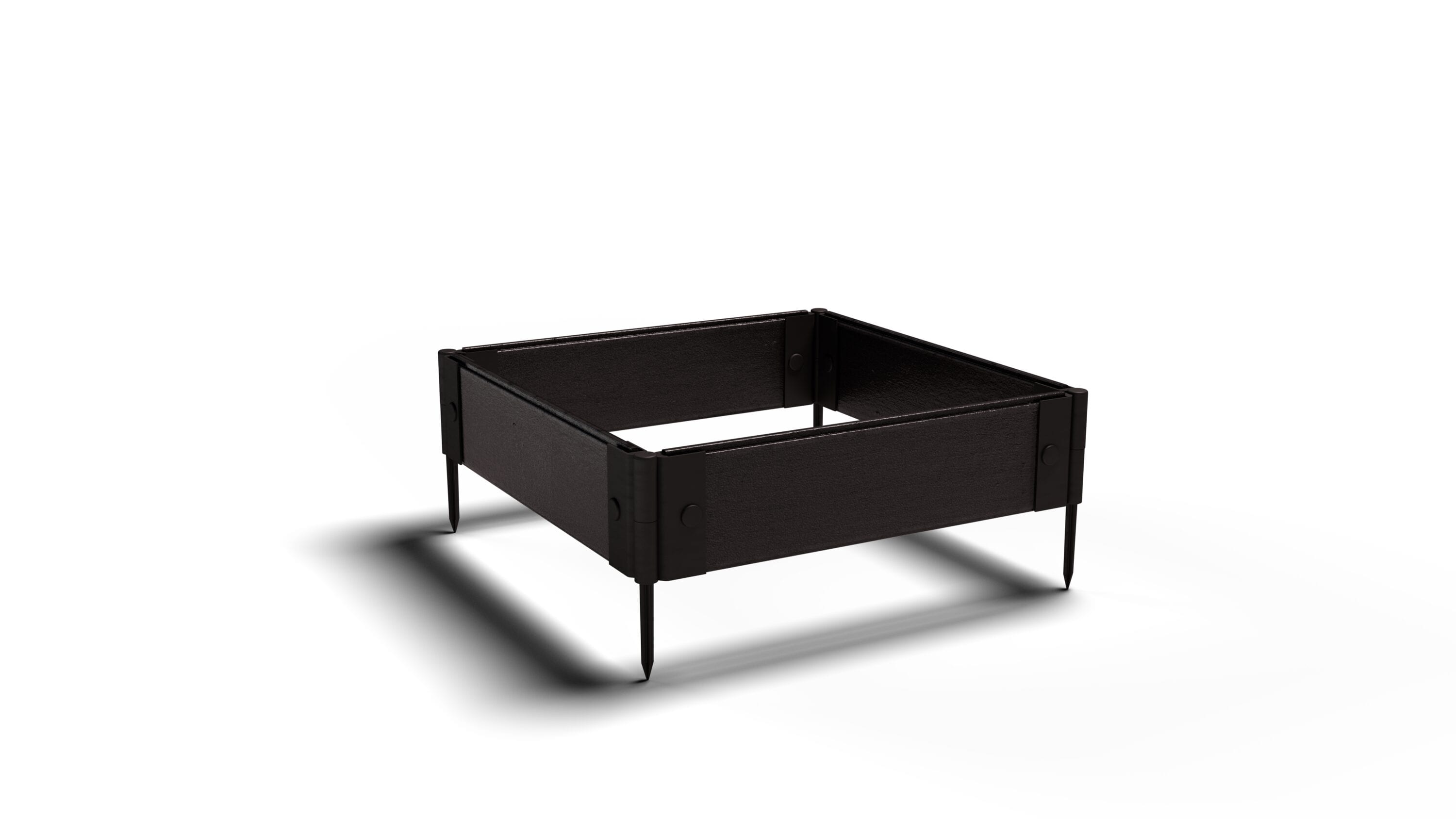 Natures Composites 100133RV22000 Square 6.25-in W Large Black Mixed/Composite Indoor/Outdoor Garden bed with Drainage Holes