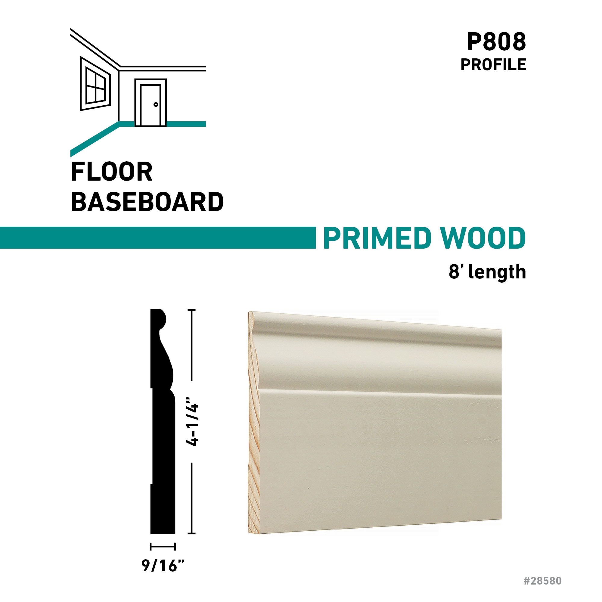 RELIABILT P 808 8FJPMD Baseboard-Moulding - View #3