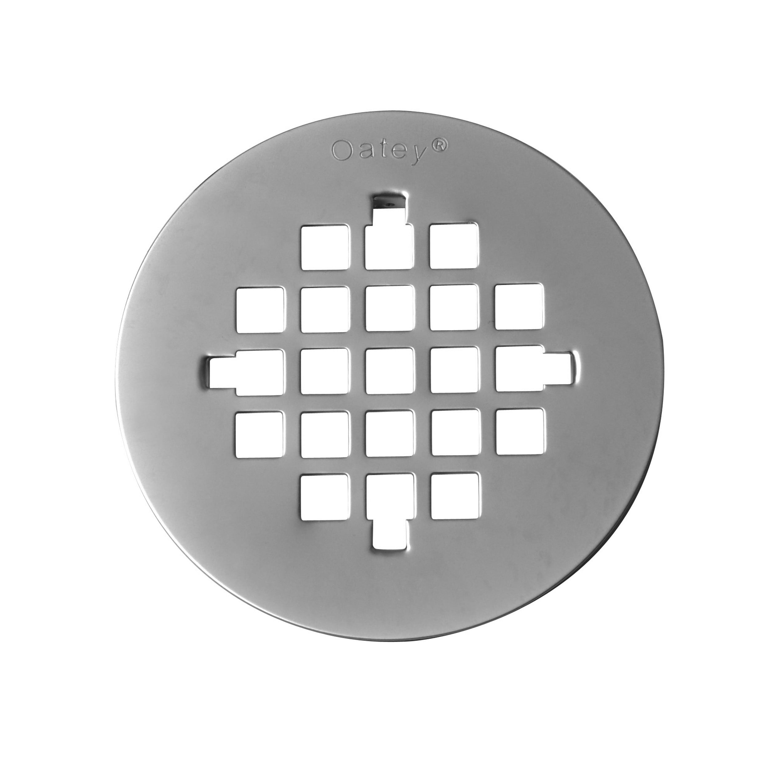 Oatey 4-1/4 in. Round Push-In White Plastic Shower Drain Cover