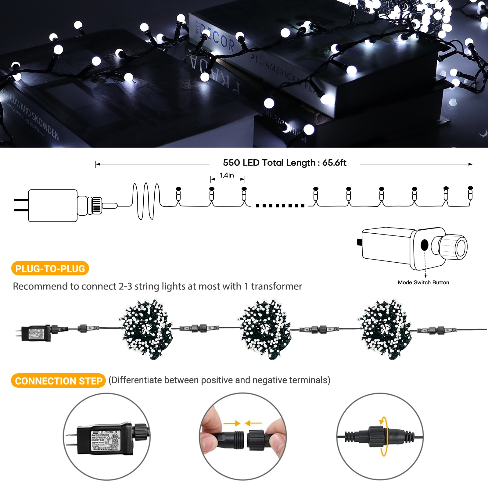 LamQee 06FTL0242DWT Christmas-String-Lights - View #8