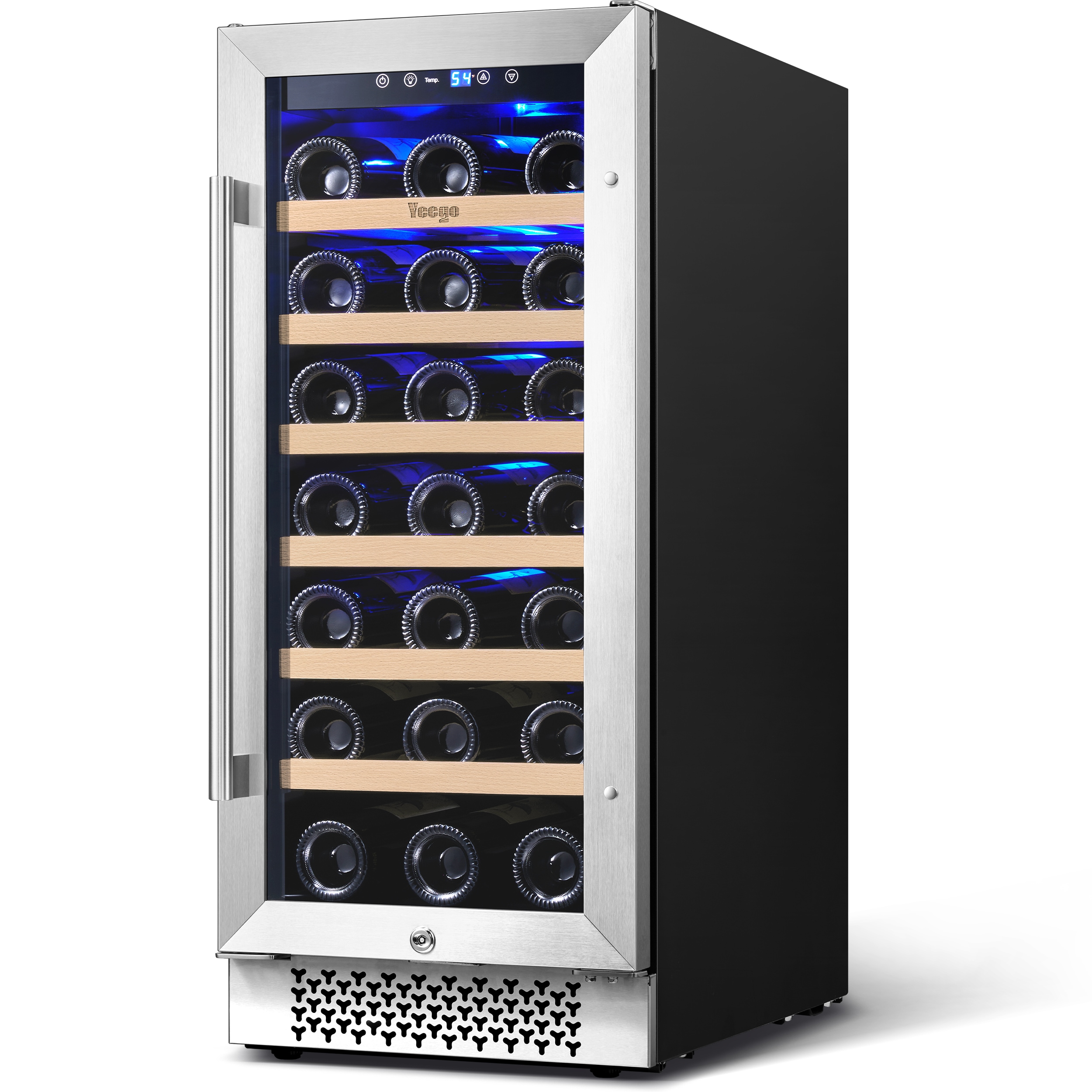 Yeego 15-in W 33-Bottle Capacity Black Built-In /freestanding Wine Cooler in  the Wine Coolers department at
