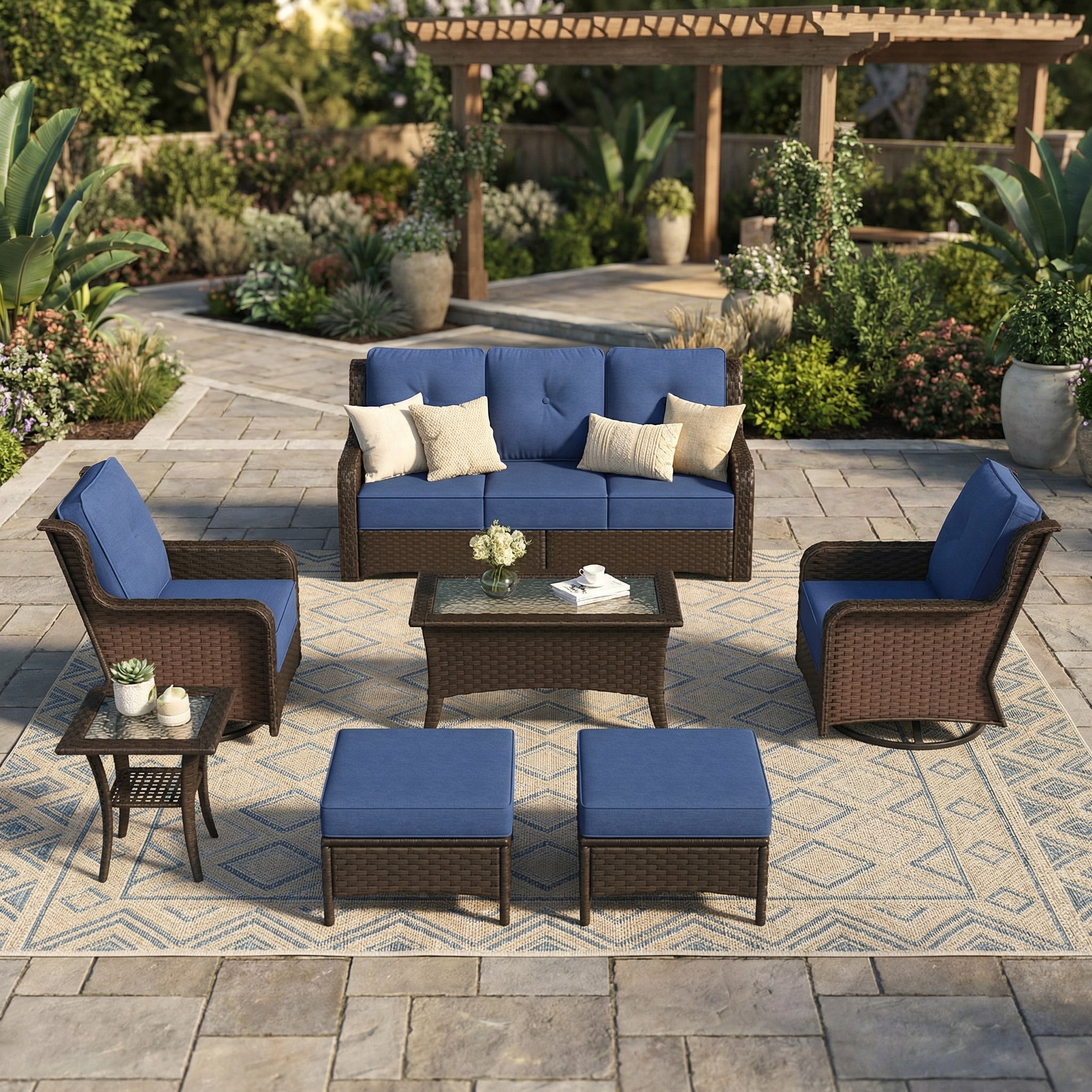 AURA OUTDOOR LS-ORCS-003-BU Patio-Conversation-Sets - View #6
