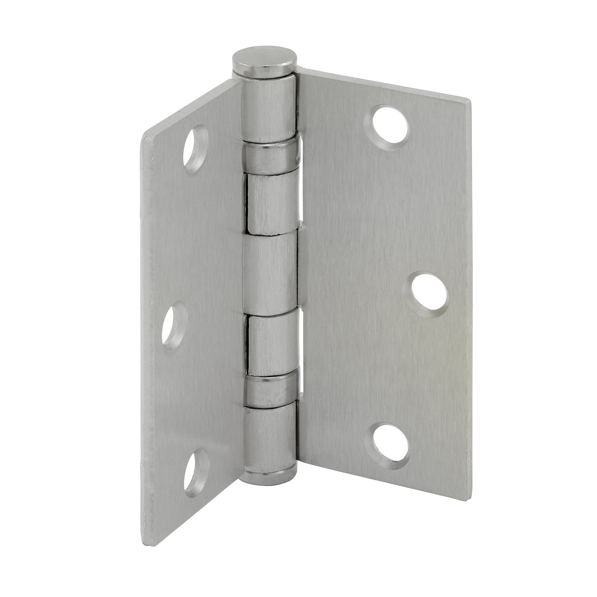 Prime-Line U 1156253 3-1/2-in H Square Satin Nickel Barrel Interior/Exterior Door Hinge 3 -Pack