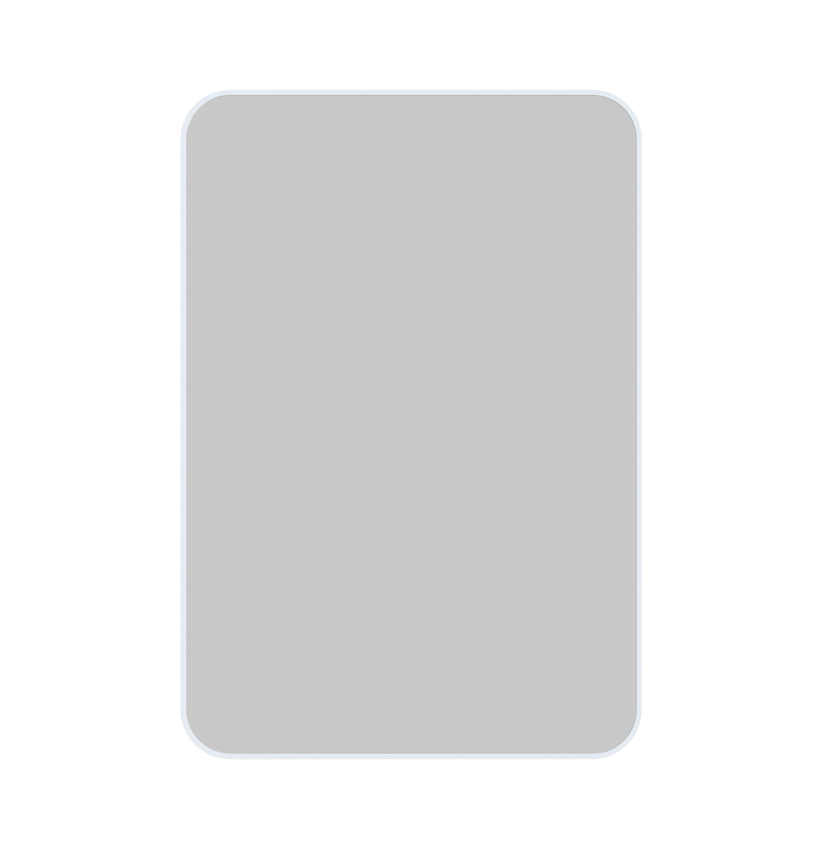 Glass Warehouse MF-SQR-32X22-W Trinity 22-Inches W x 32-Inches H Rectangle White Framed Full Length Wall Mirror