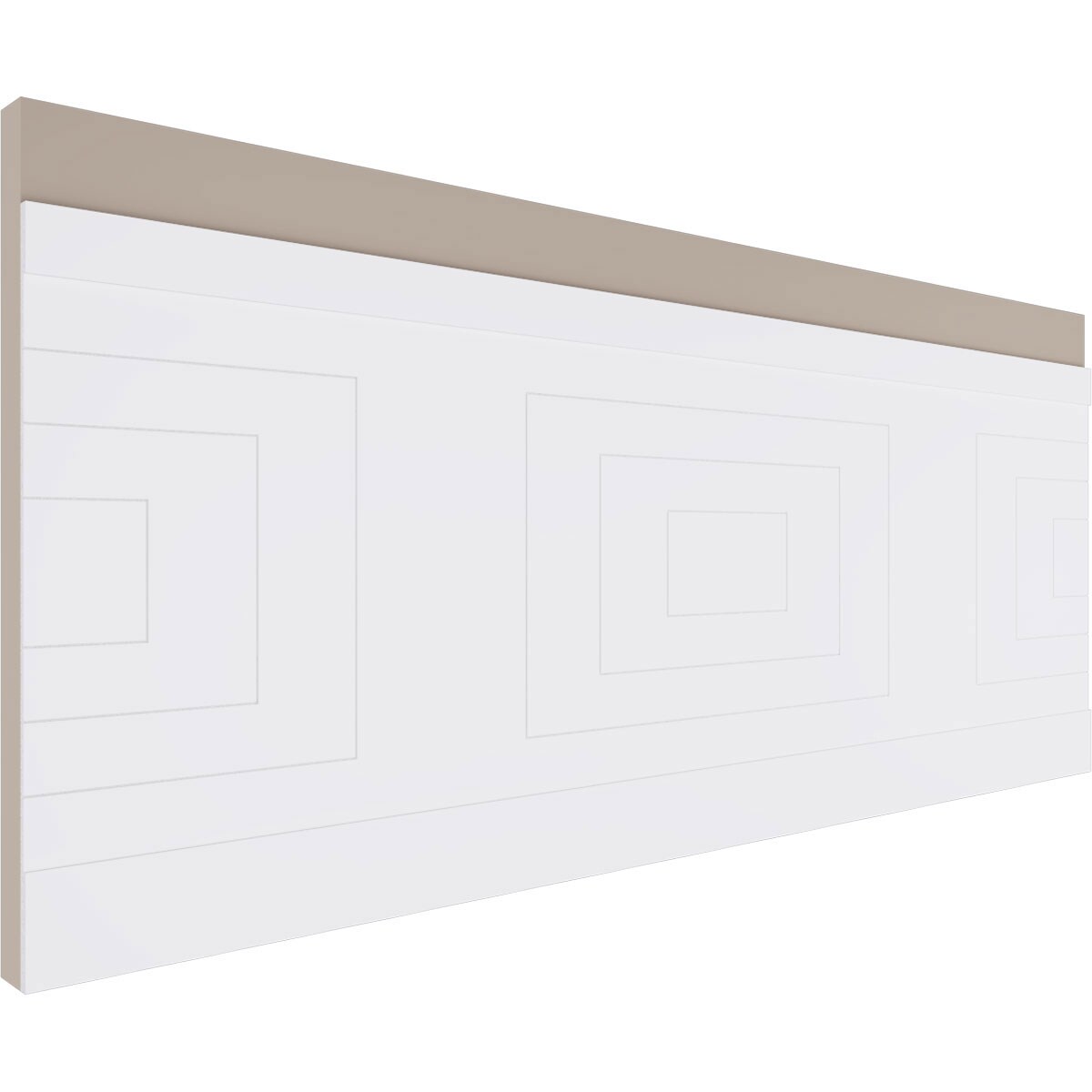 Ekena Millwork WPK36X94MCM 36-in x 94-1/2-in Smooth Paintable/Stainable White PVC Wainscoting Wall Panel ( 23.64-sq ft )