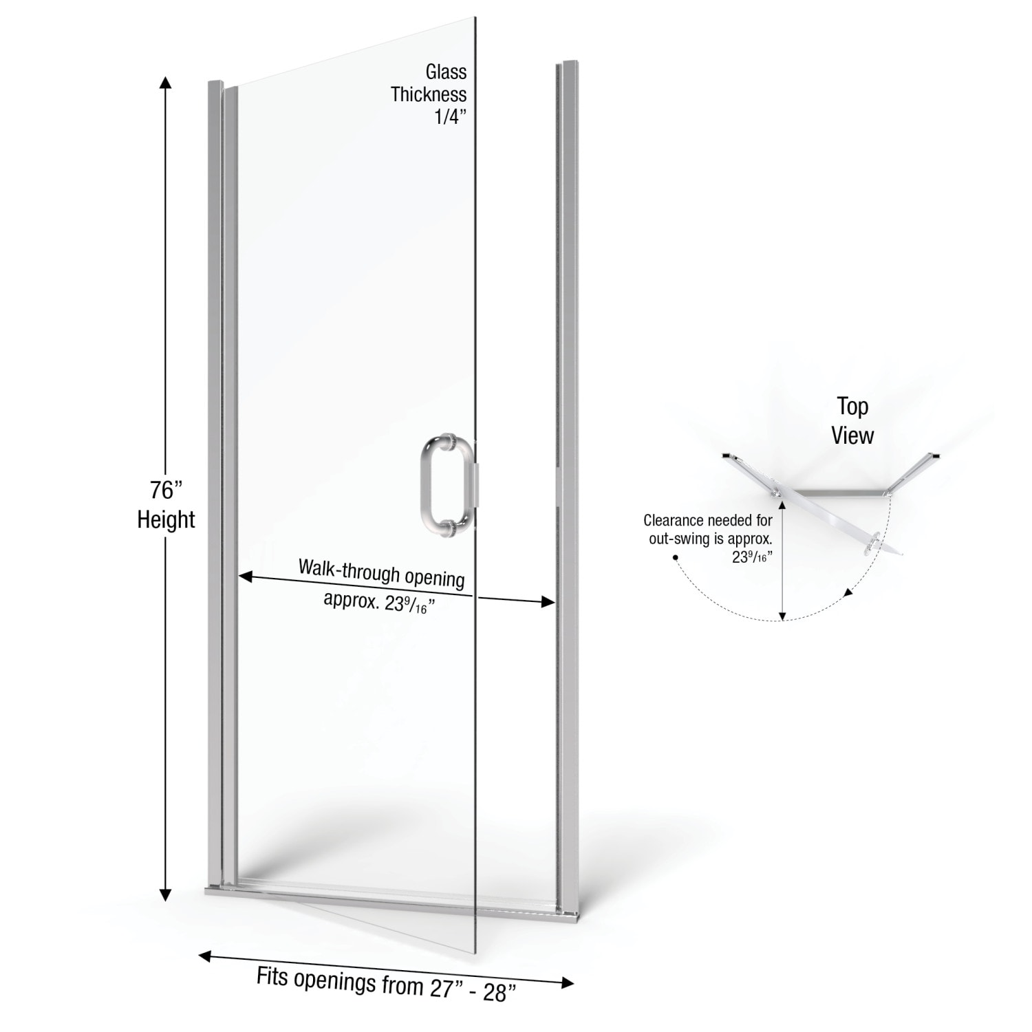 Basco INFN00A2876XPSV Shower-Doors - View #2