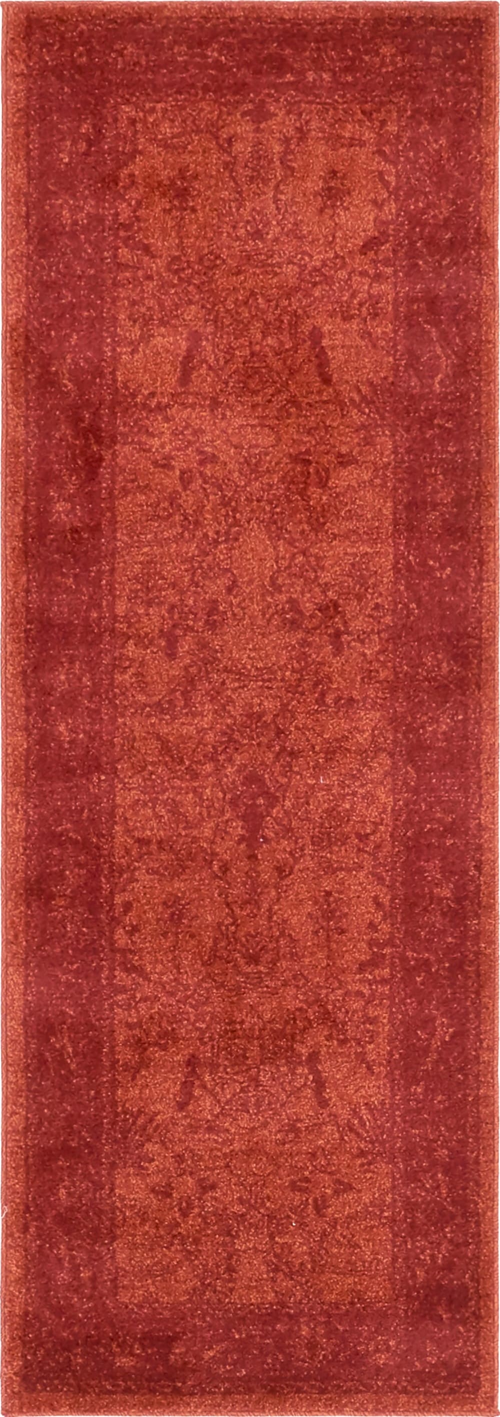 Unique Loom 3137283 Floral La Jolla 2 x 6 (ft) Loomed Polypropylene Orange/Burgundy Rectangular Indoor Floral/Botanical Runner rug
