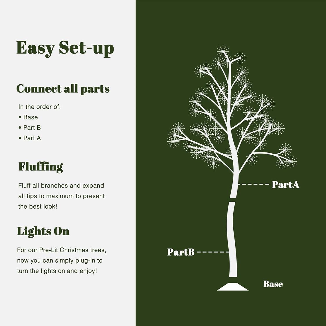 LuxenHome WHHD2437 Artificial-Christmas-Trees - View #6