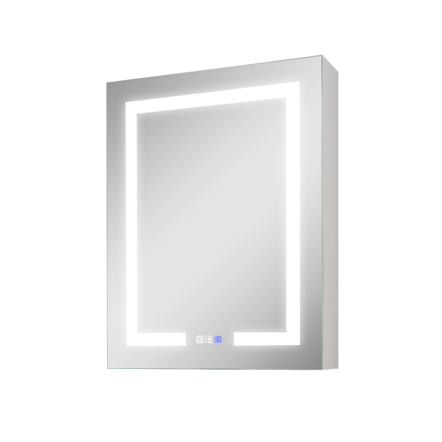 WELLFOR 12 in. W x 24 in. H Sliver Aluminum Recessed/Surface Mount