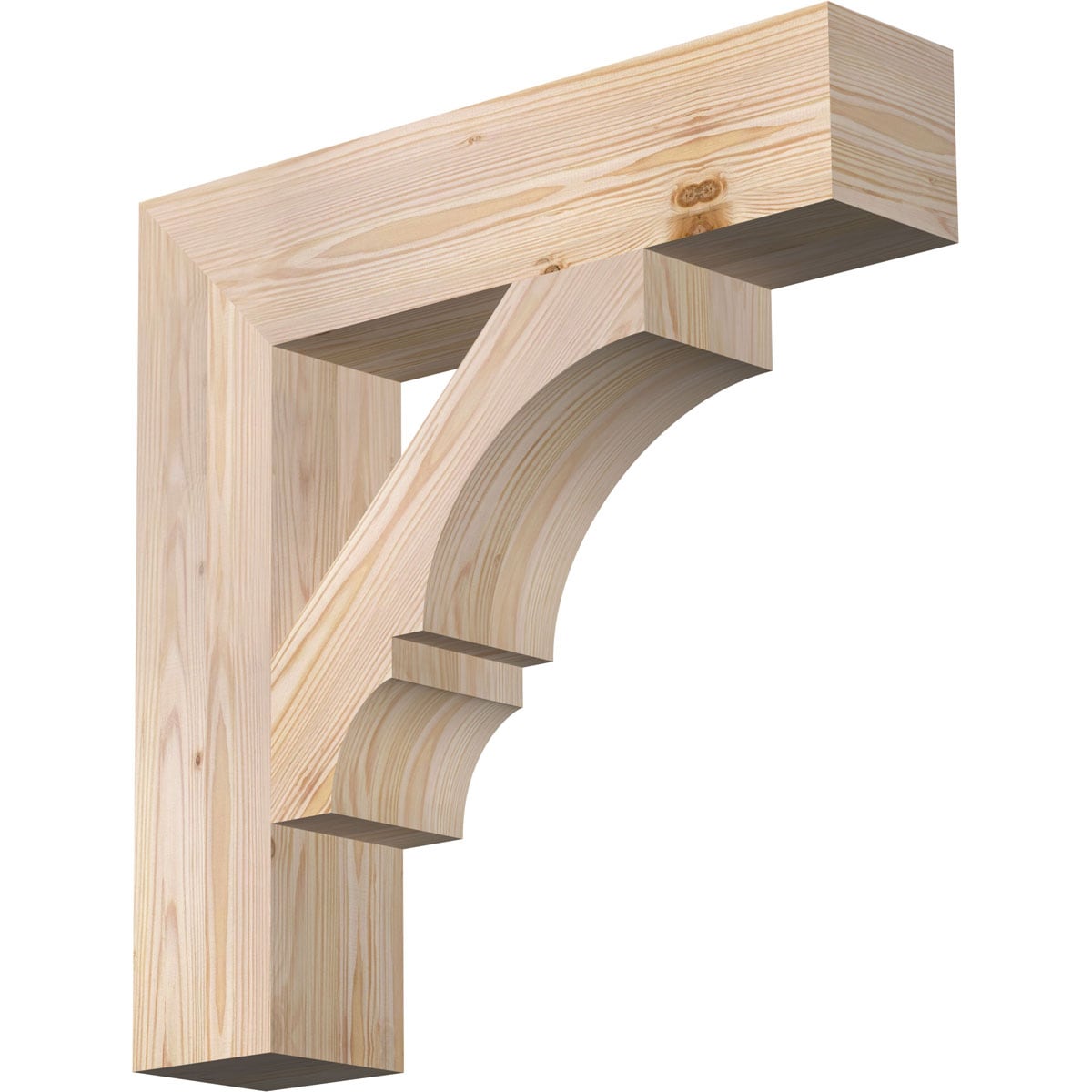 Ekena Millwork BKT06X26X26BOA05SDF Balboa block smooth 5-1/2-in x 26-in x 26-in Douglas fir Brown Wood Standard bracket