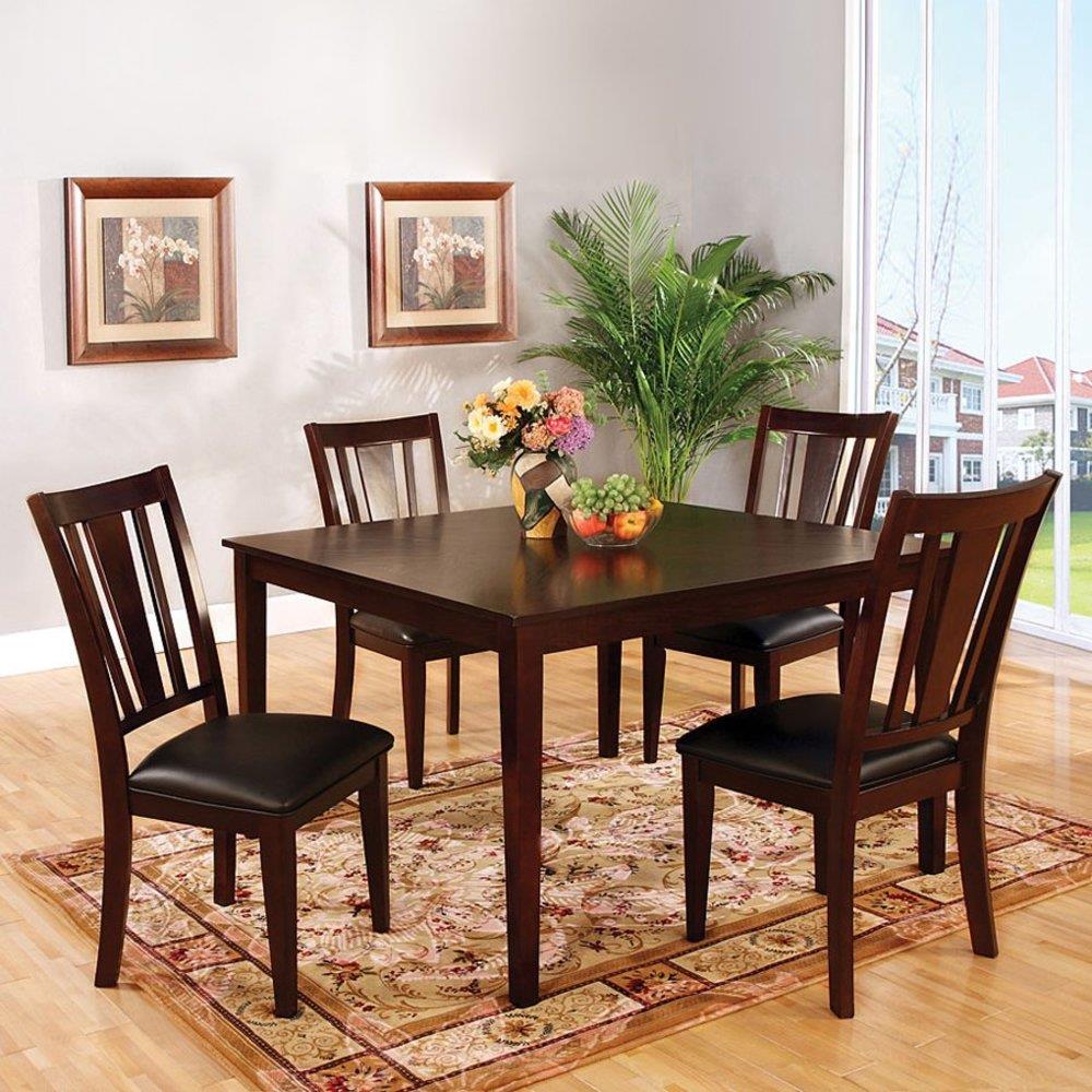 espresso dining room table and chairs