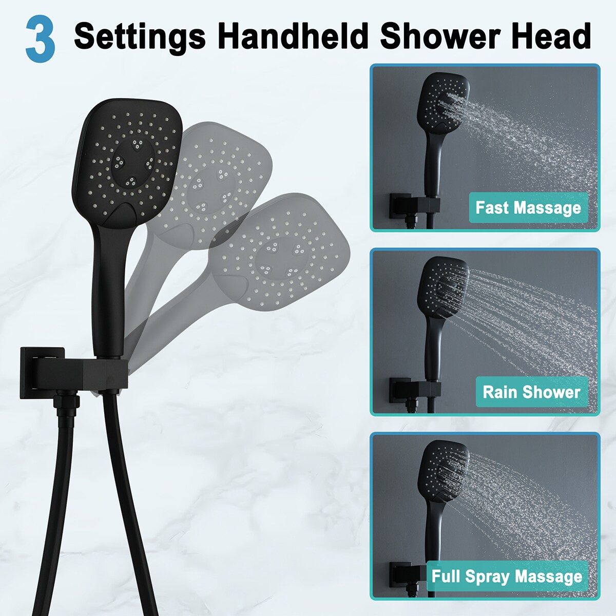 Mondawe SQ-SH010BN-8 Showerhead-Bar-Panels - View #4