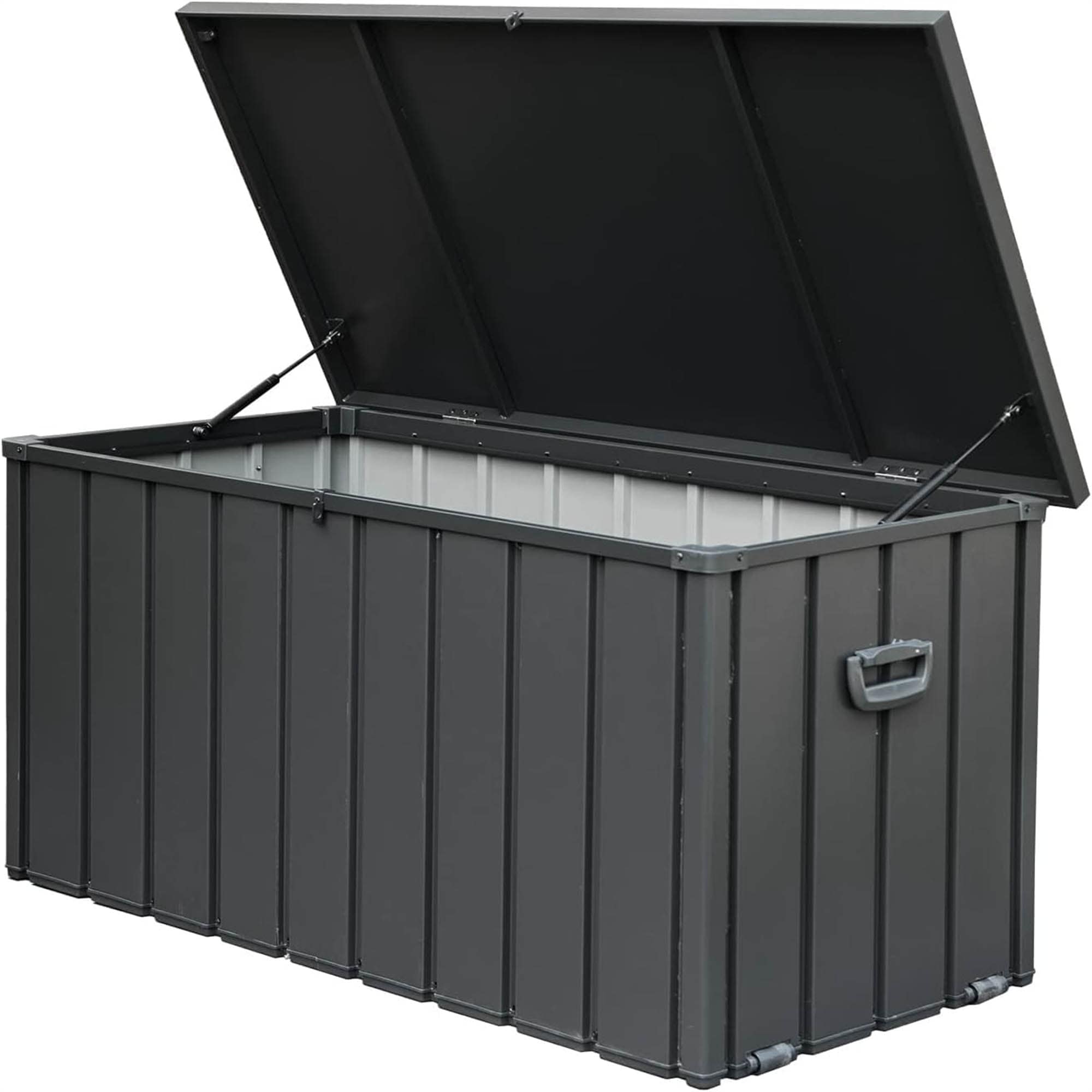 Gaierptone - Deck Box 160-Gallon Dark Gray Metal Deck Box