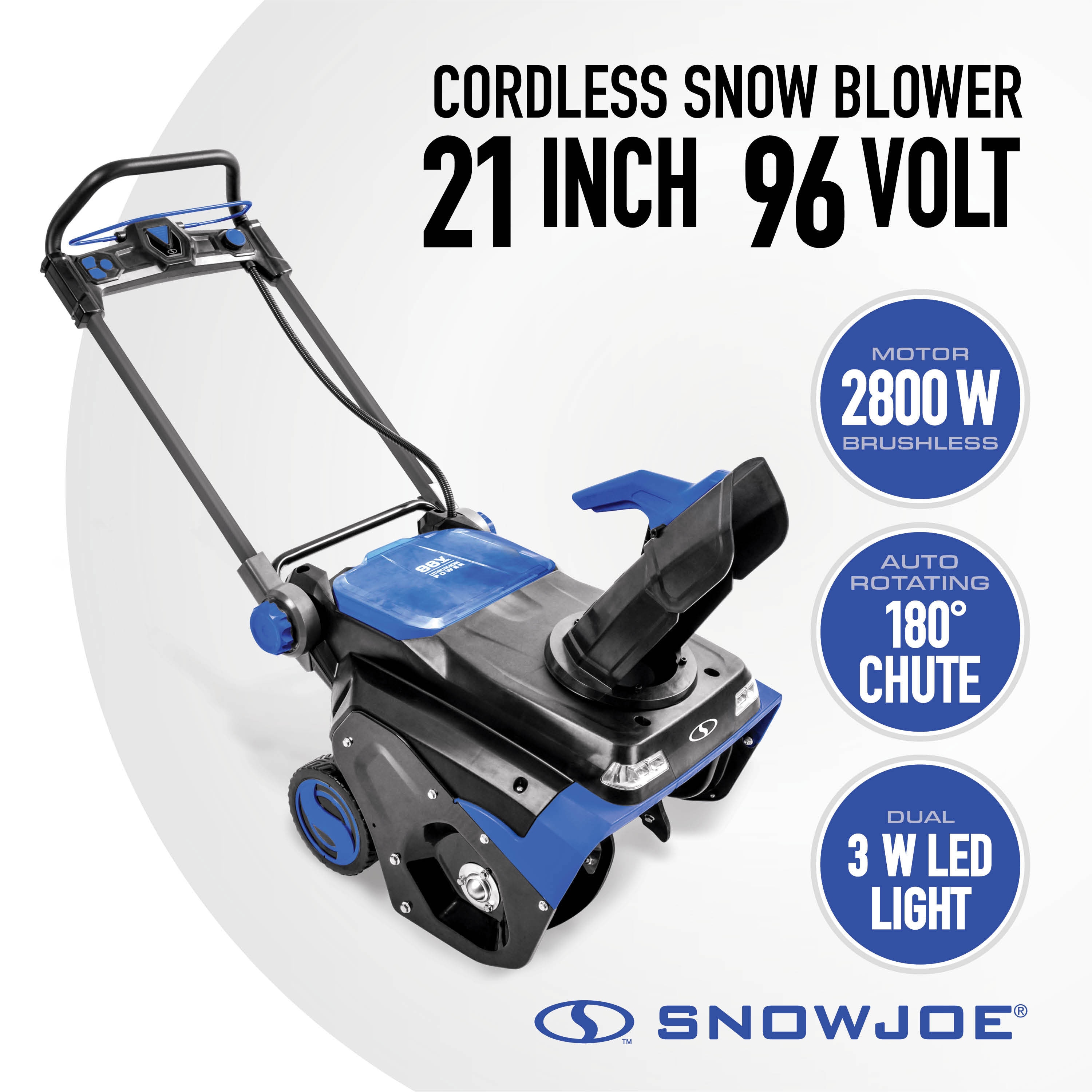 Snow Joe 24V-X4-SB21-CT 24-volt 21-Inches Single-stage Push Battery Snow blower 12 Ah