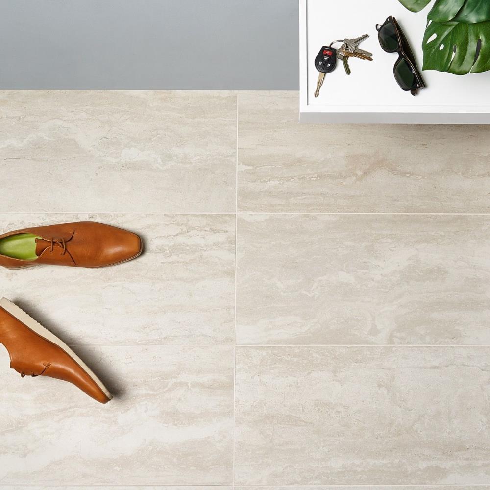 Essential Beige 12" x 24" Porcelain Wall & Floor Tile