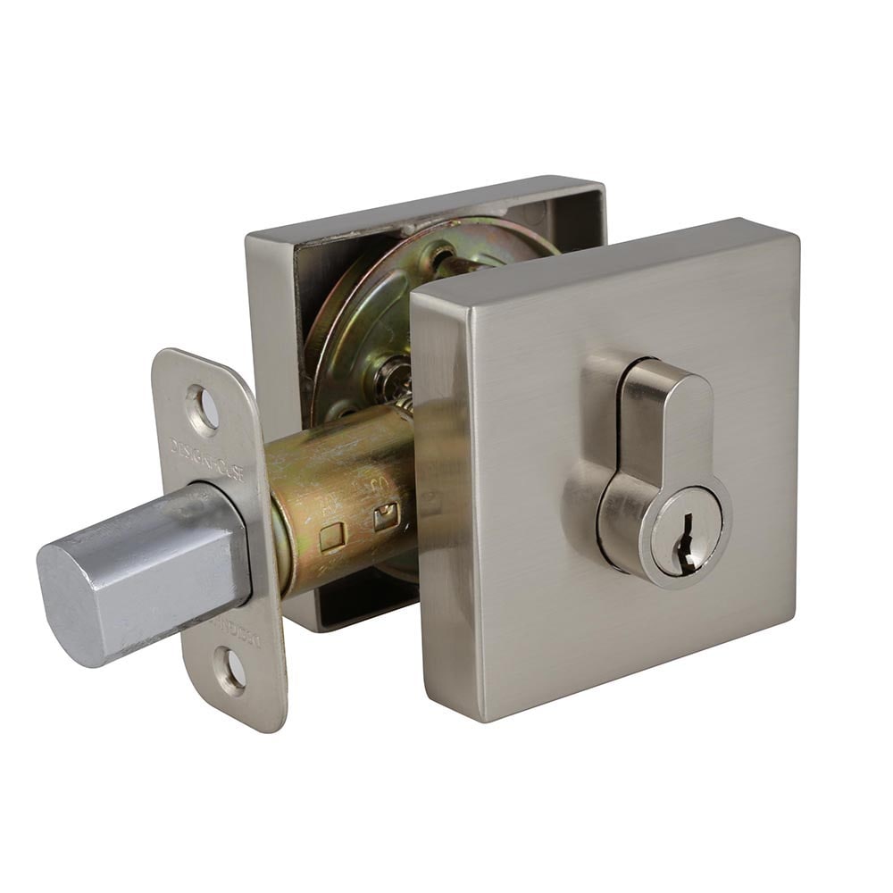 Design House 581835 Satin Nickel Single Cylinder Deadbolt