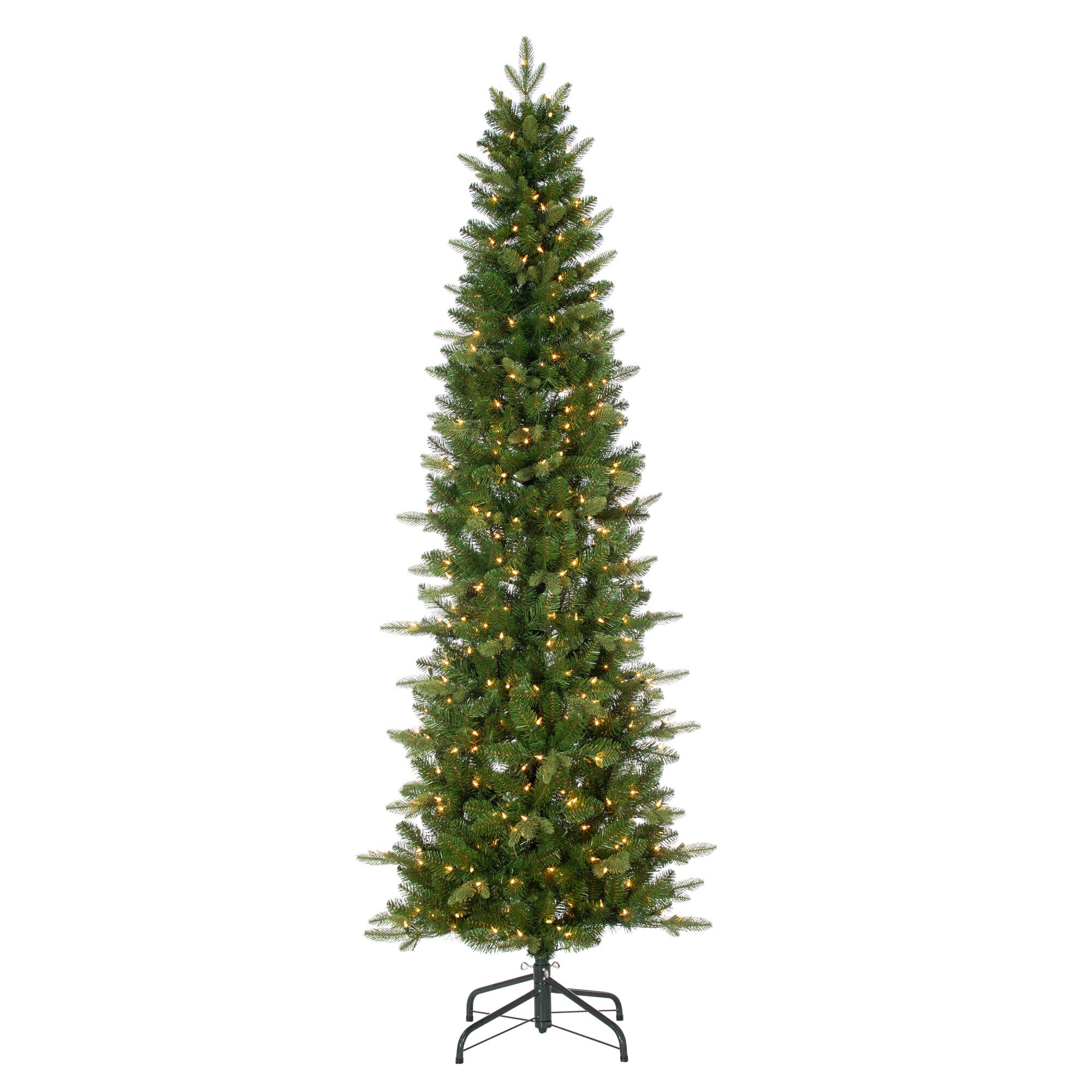 Sterling Tree Company 7.5-ft Aspen Spruce Pre-lit Slim Artificial ...