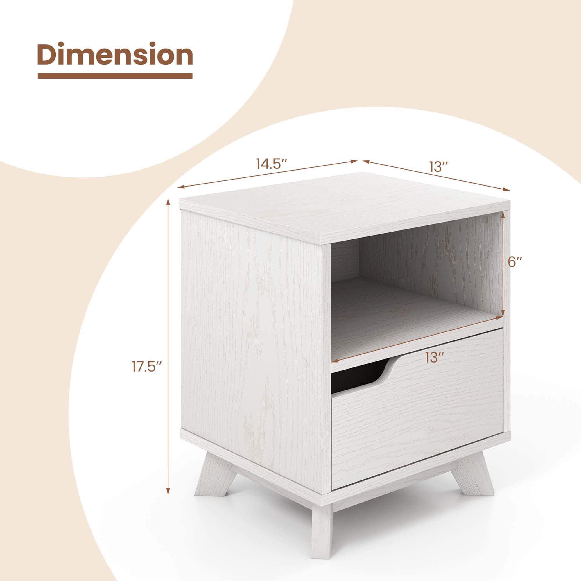 Costway HCST00965 nightstands - View #2