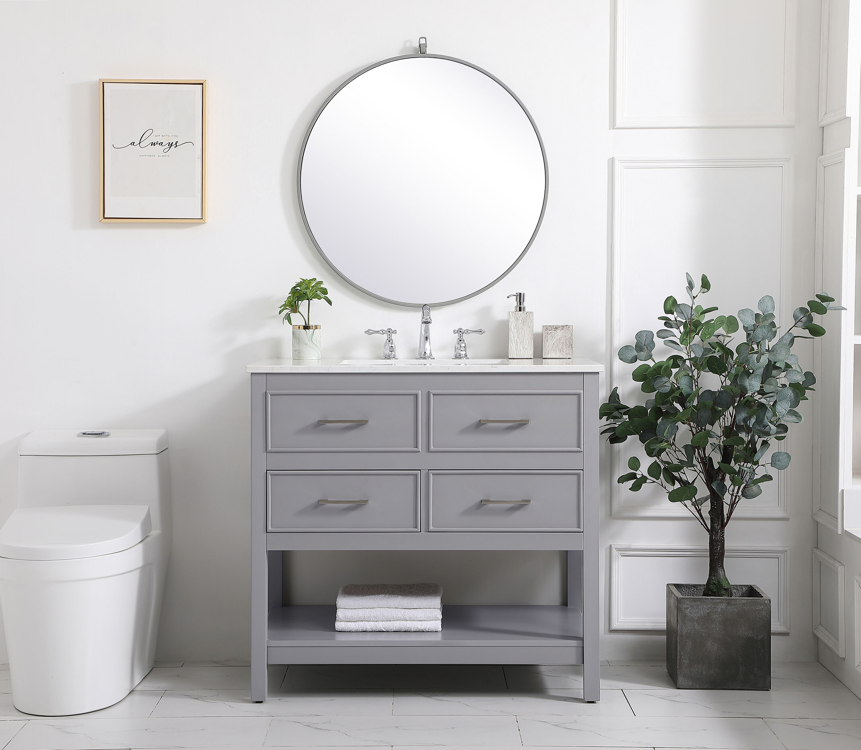 Elegant Decor HF57108GR Bath-Vanity-Combo - View #4