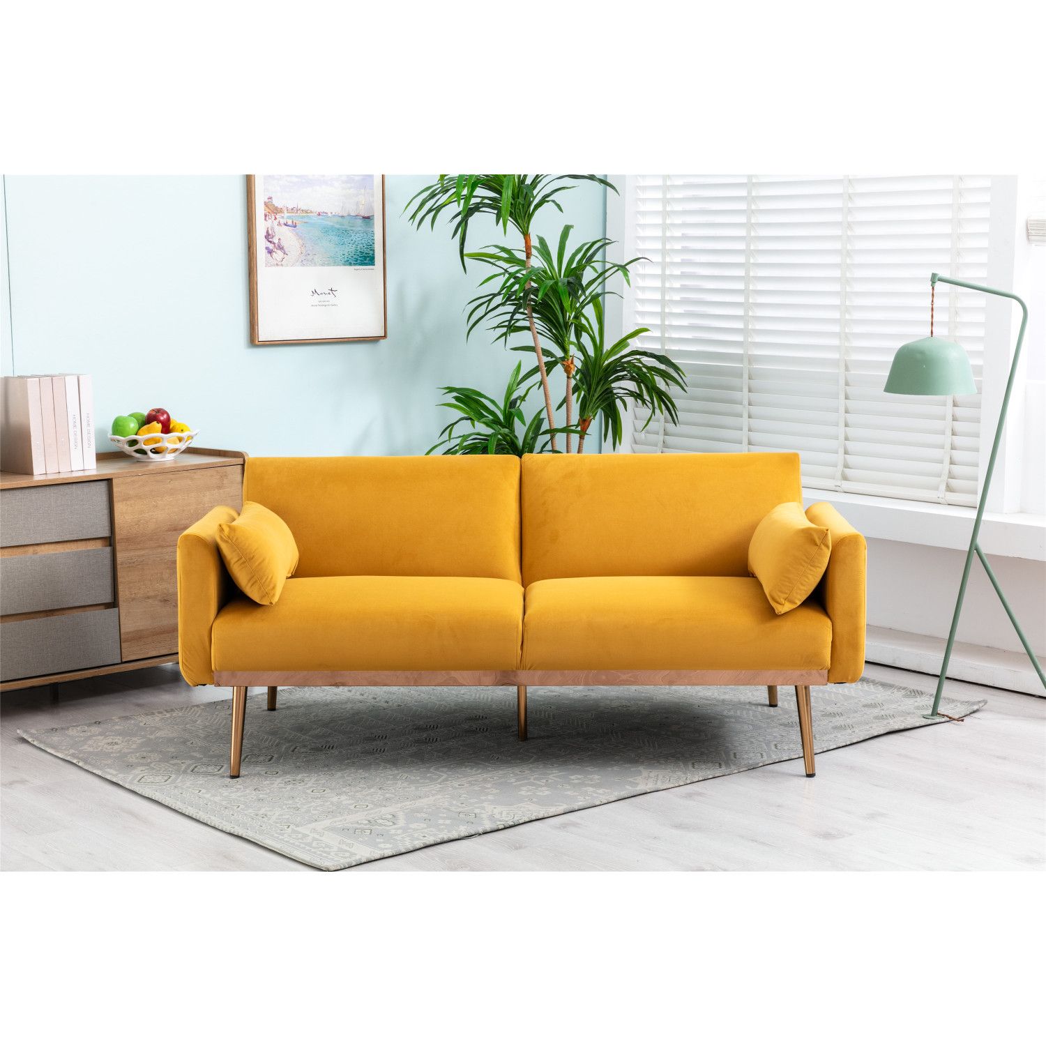 JASMODER W39536204 Modern/Contemporary Mango Color Tv Stand (Accommodates TVs up to 70-in)