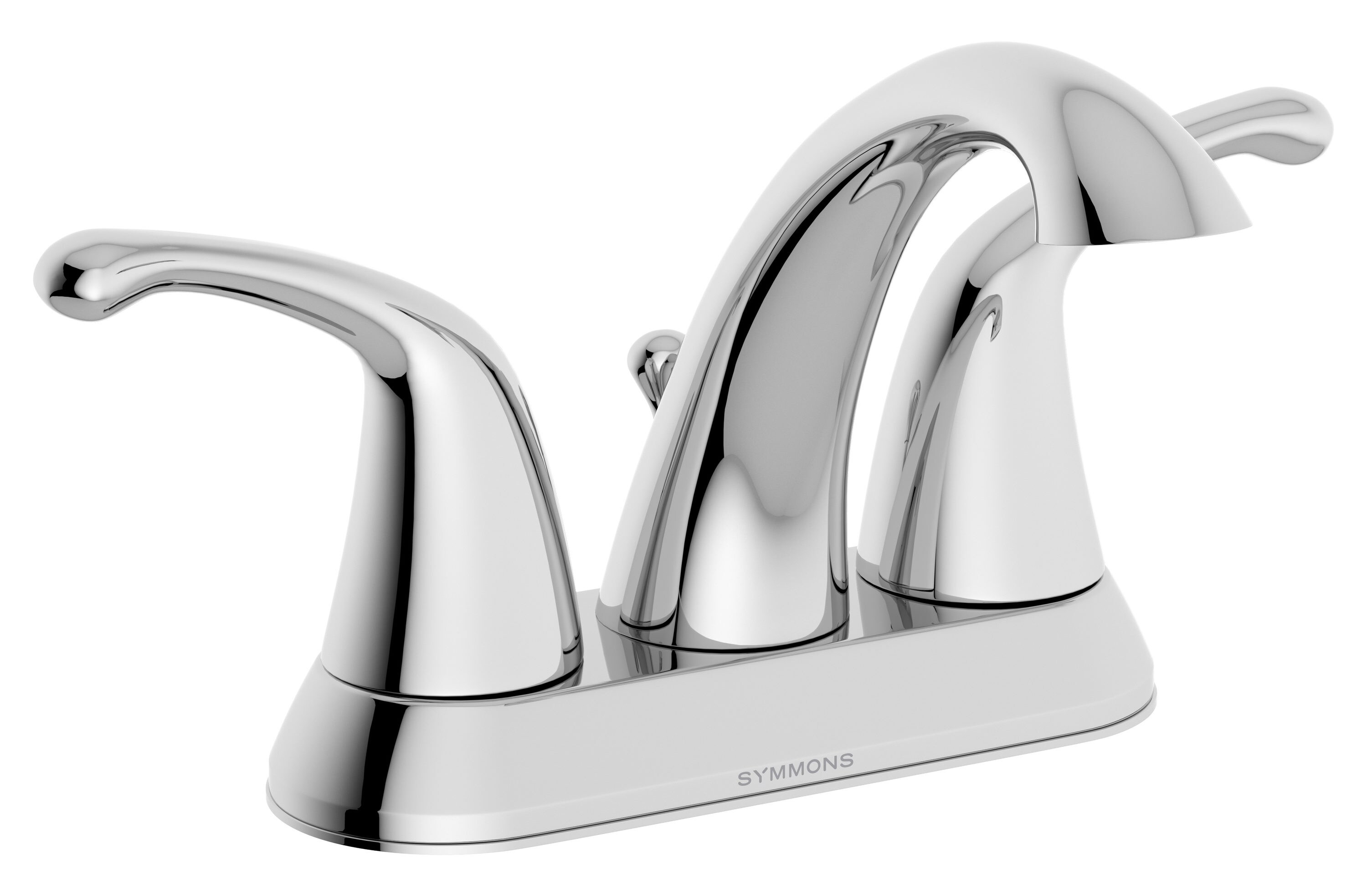 Symmons SLC-6610-1.0 Unity Chrome 4-in centerset 2-handle WaterSense Mid-arc Commercial/Residential Handle Bathroom Sink Faucet