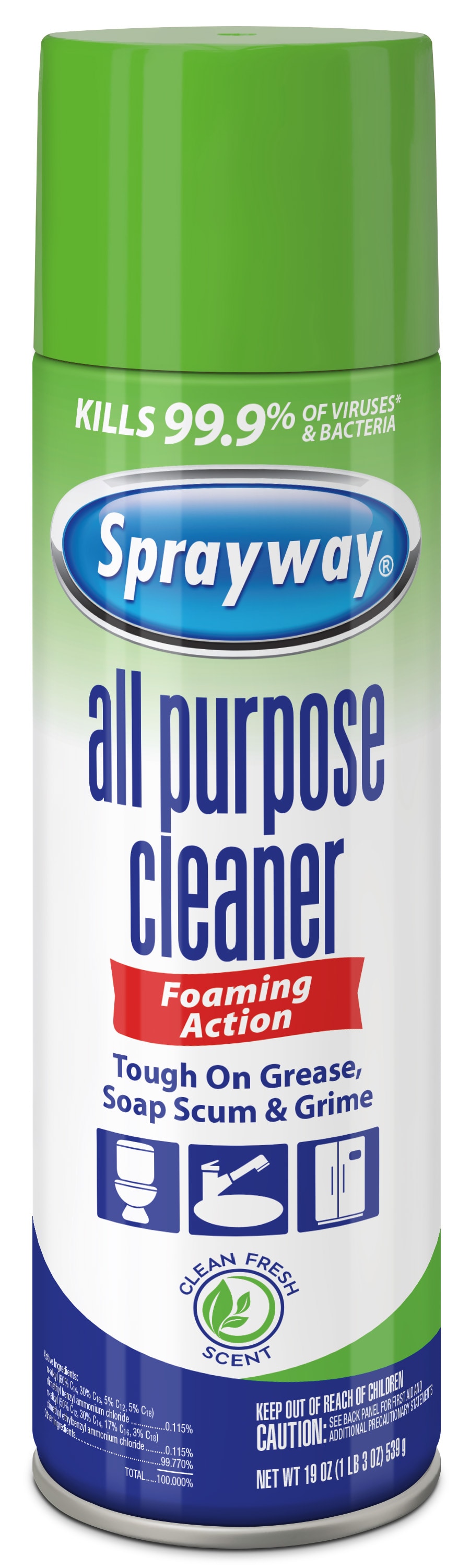 SPRAYWAY, Aerosol Spray Can, 20 oz Container Size, Household Cleaner -  50AM55