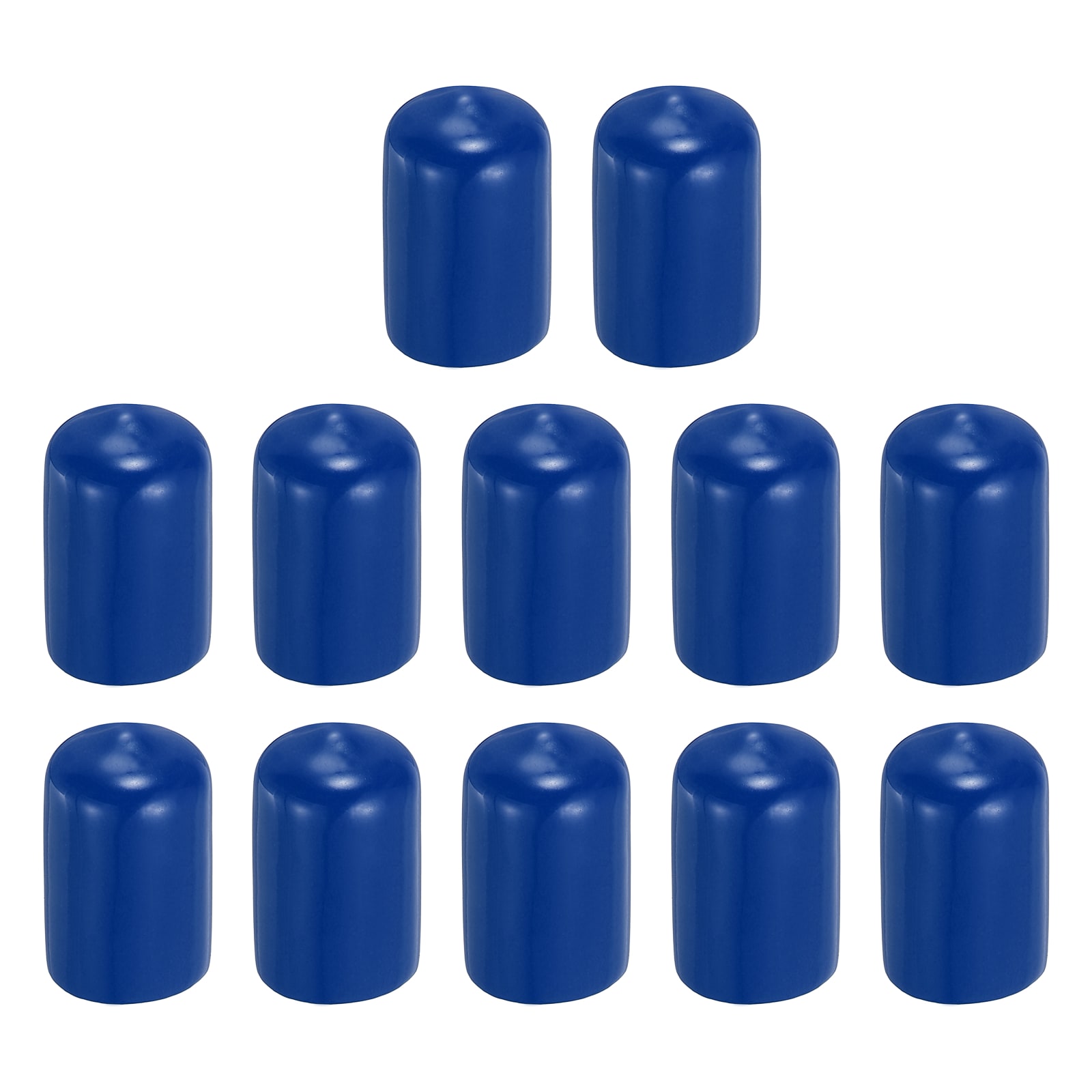 Unique Bargains 12pcs Pool Tip Cover Rubber Cue Protector Billiard Pool Cover 13mm Blue