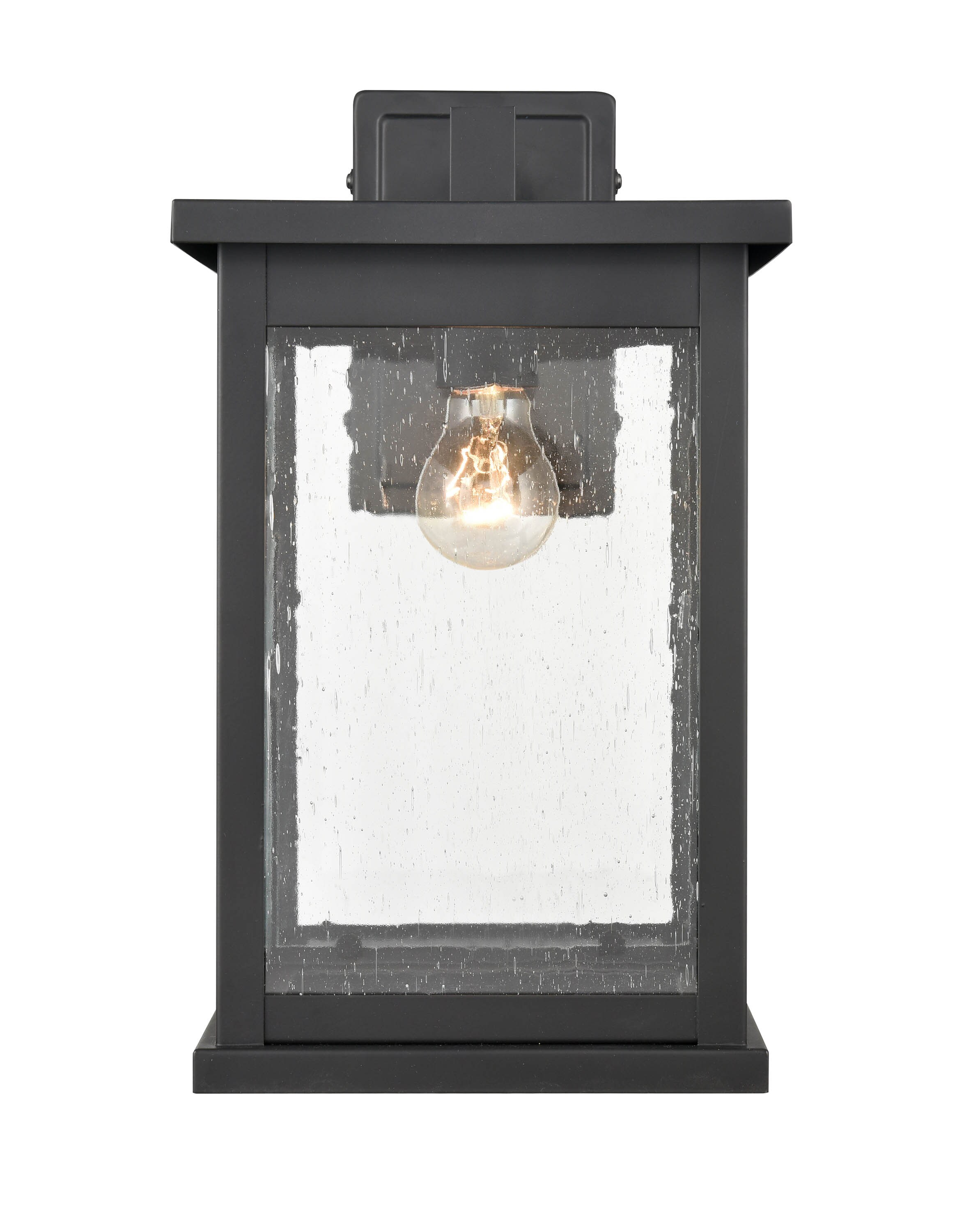 Millennium Lighting 4121-PBK Bowton 1 -Light 15.25-in H Black Hardwired Dark Sky Outdoor Wall Light