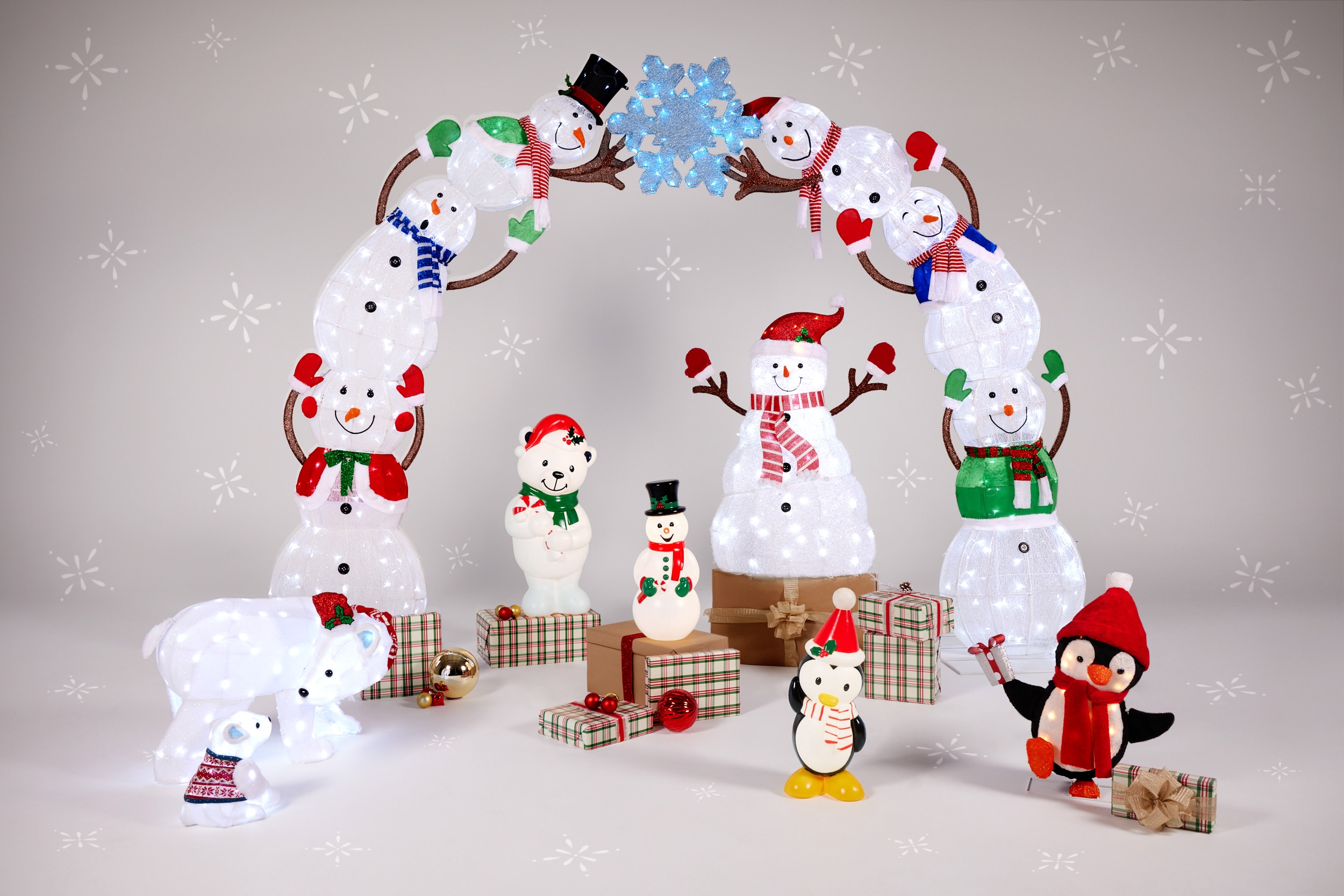 Holiday Living 3-Pack 24-in Penguin Free Standing Decoration with Clear  Incandescent Lights at