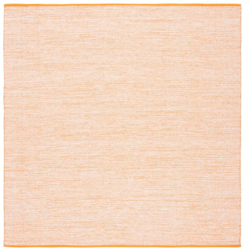 Safavieh MTK250P-6SQ Montauk Sigurosk 6 x 6 (ft) Cotton Orange Square Indoor Solid Area rug