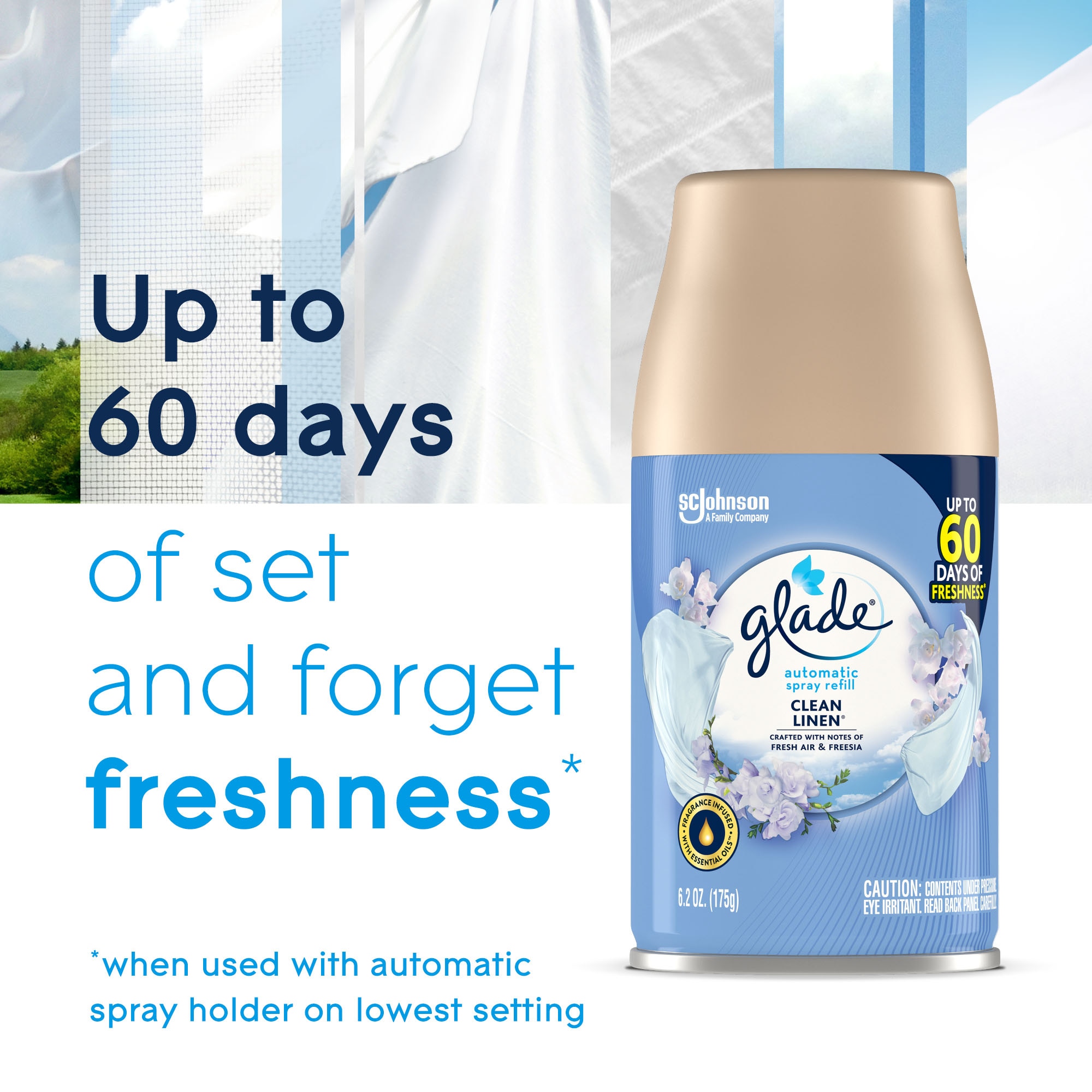 Glade Automatic Refill 6.2-oz Clean Linen Refill Air Freshener (2-Pack) in  the Air Fresheners department at