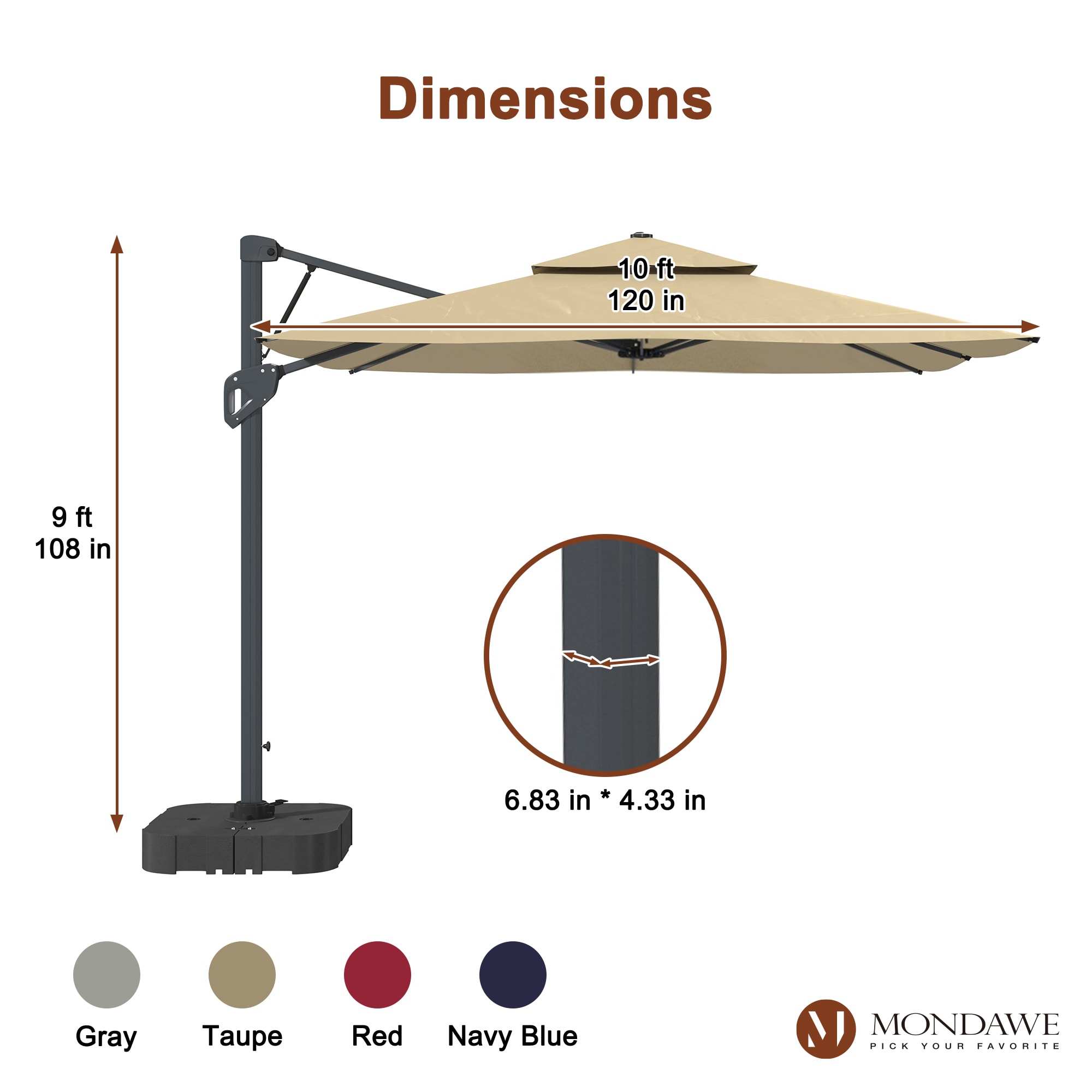 Mondawe MO-WG01TN-B Umbrellas-2 - View #8