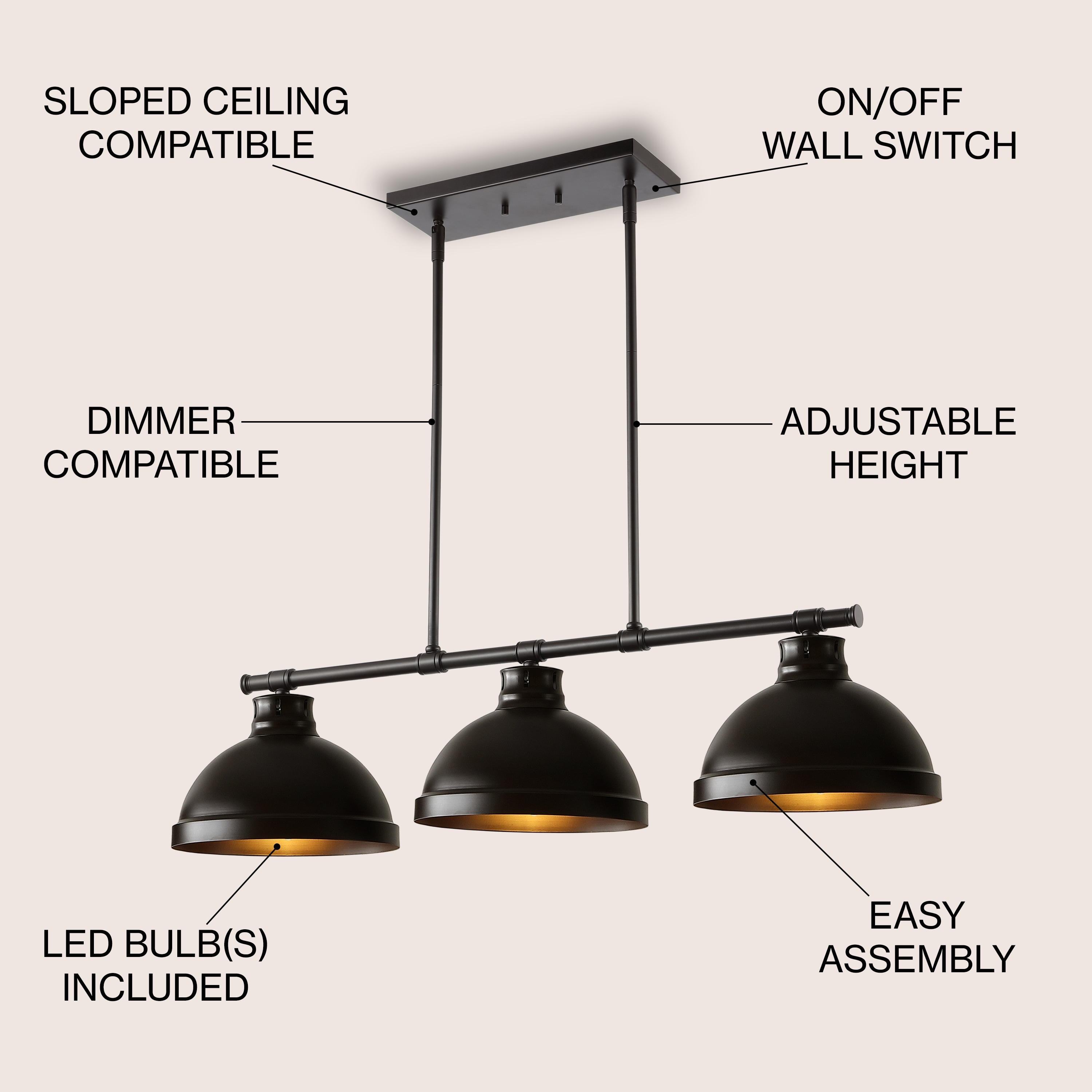 JONATHAN  Y JYL1117A Pendant-Lights - View #3