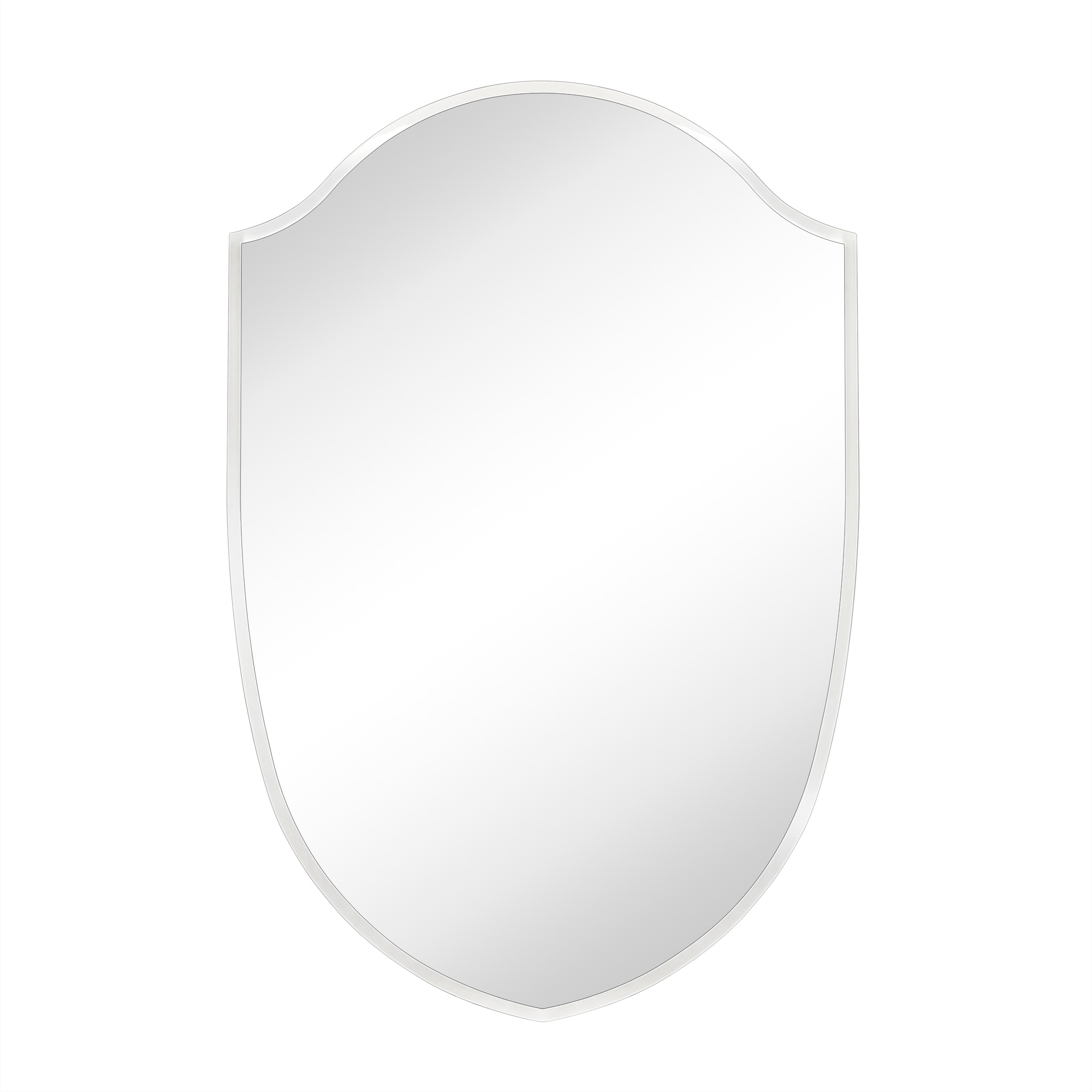 TEHOME GC-XY008 Asymmetrical Arched Mirror 20-in x 30-in Framed Irregular Bathroom Vanity Mirror ( Chrome )