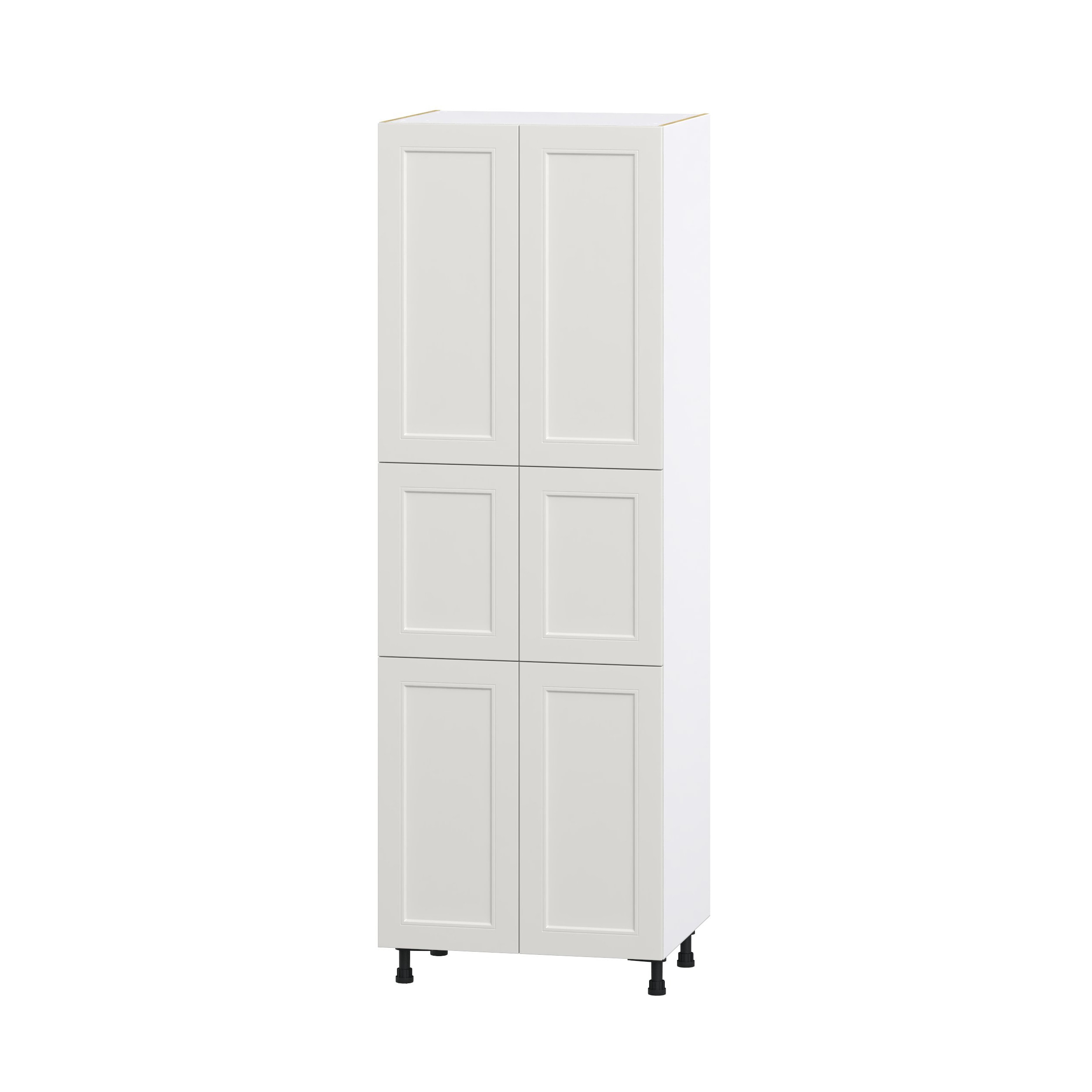 Hugo&Borg Belcourt 30-in W x 94.5-in H x 24-in D Gray Painted 5-Drawers Pantry Fully Assembled Cabinet (Recessed Panel Shaker Style)