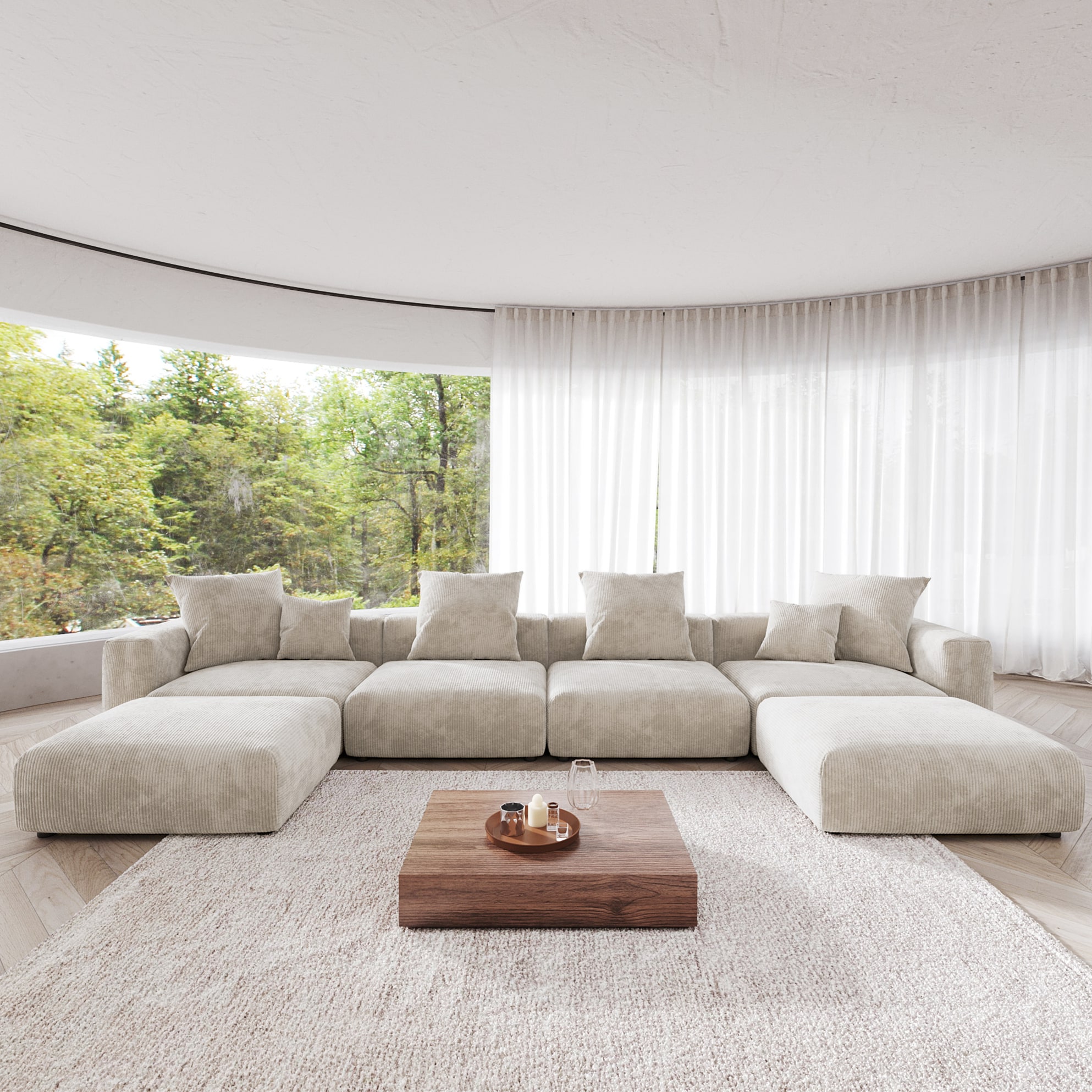 BuotiqHom DH-S4+2-126BE Sofas-Loveseats - View #2