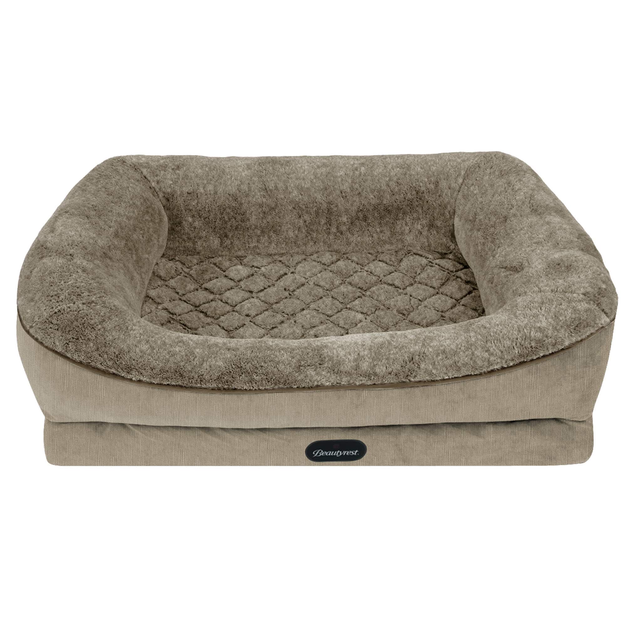 Beautyrest  Ultra Plush Cuddler Pet Bed 42inch L X 34inch W X 11inch H Tan Large