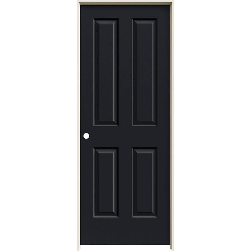 JELD-WEN 24-in X 80-in Eclipse Hollow Core 4 Panel Square Right Hand ...