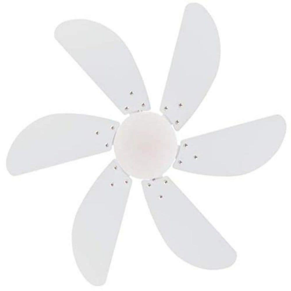 30'' White LED Ceiling Fan with Frosted Glass Light