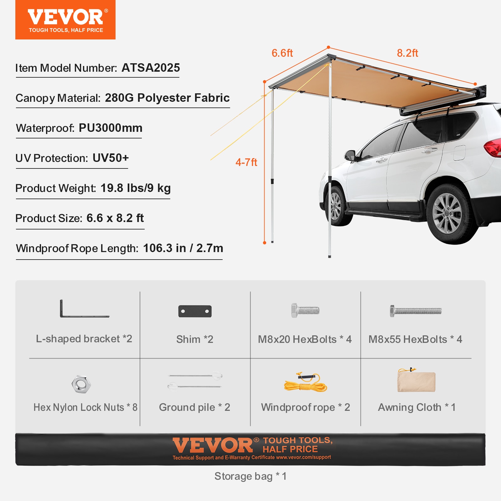 VEVOR QCCPSSS66X82V395CV0 tents - View #8