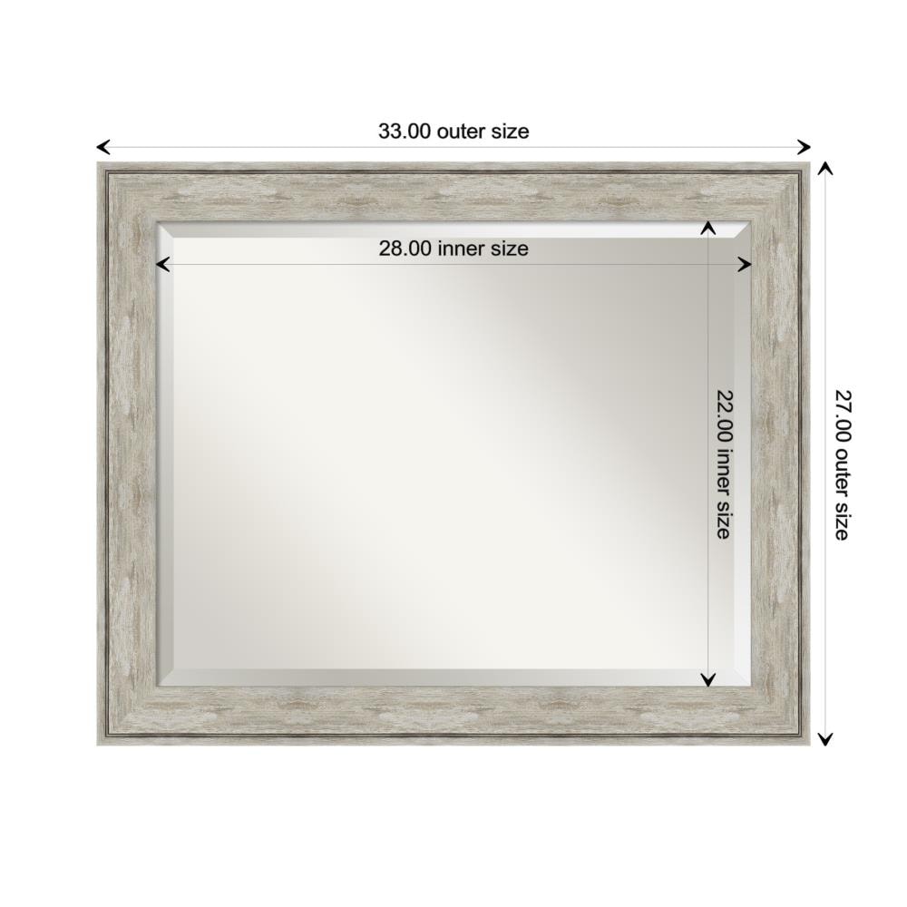 Rectangular Silver Metallic Framed Bathroom Vanity Mirror